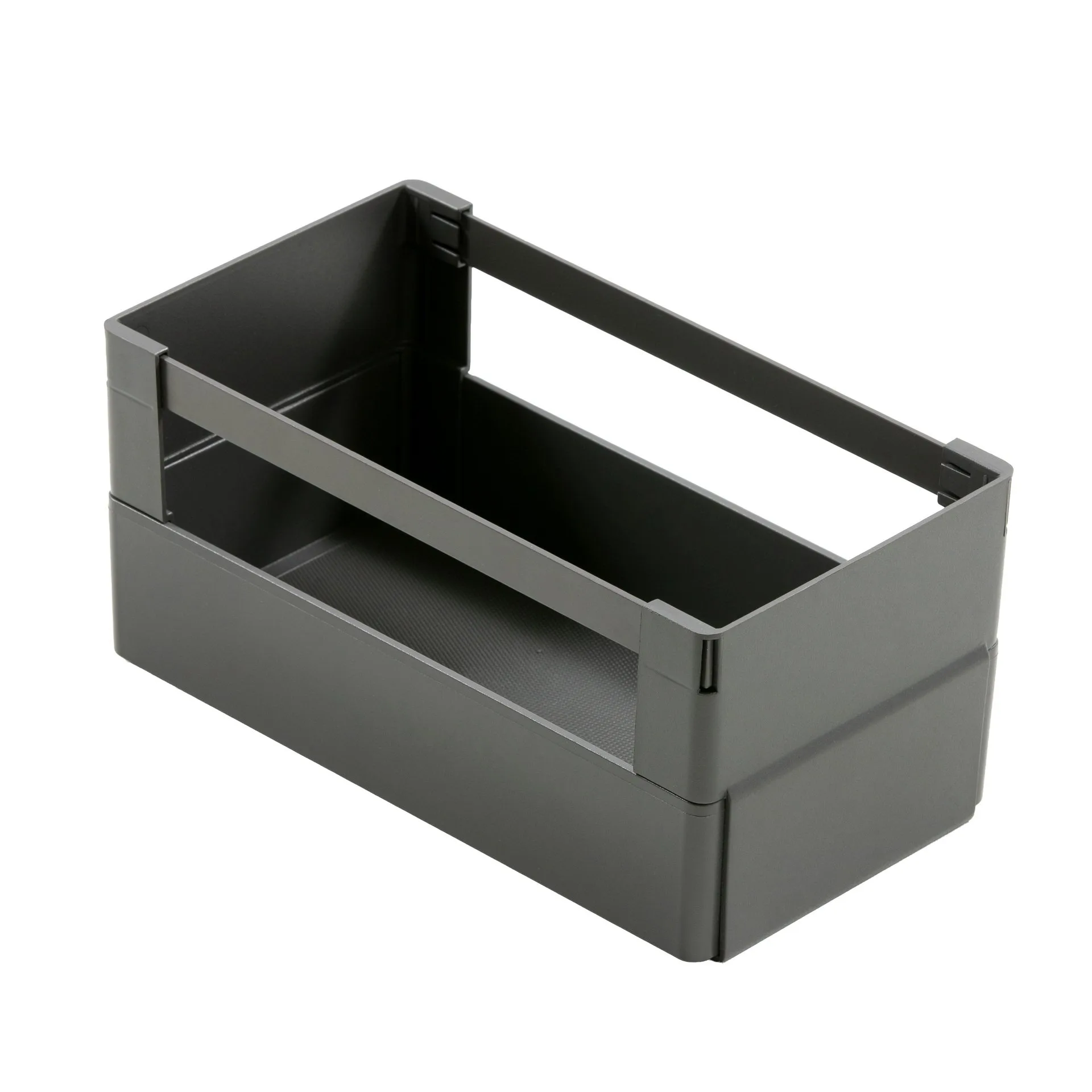 FACKELMANN Aufbewahrungsbox 23 cm breit, Anthrazit, für Waschbeckenunterschrank