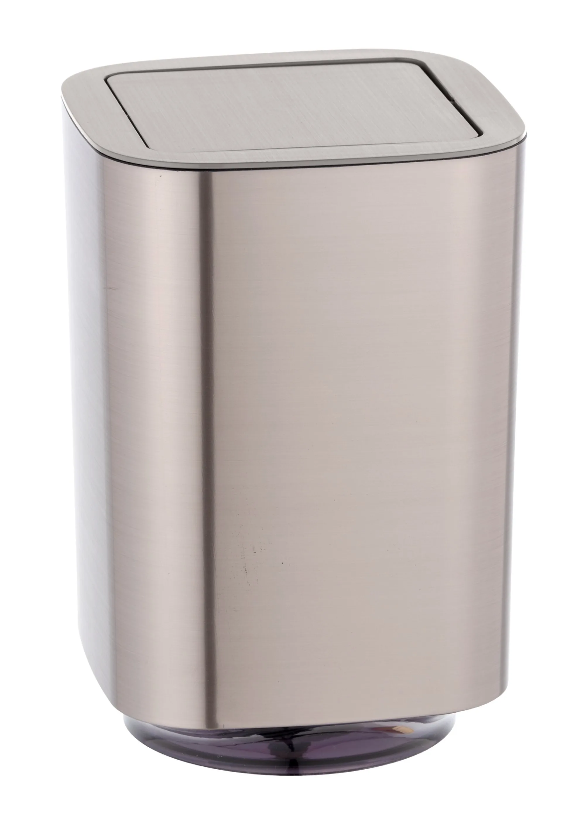 WENKO AURON Kosmetikeimer 5,5 Liter, Silber glänzend