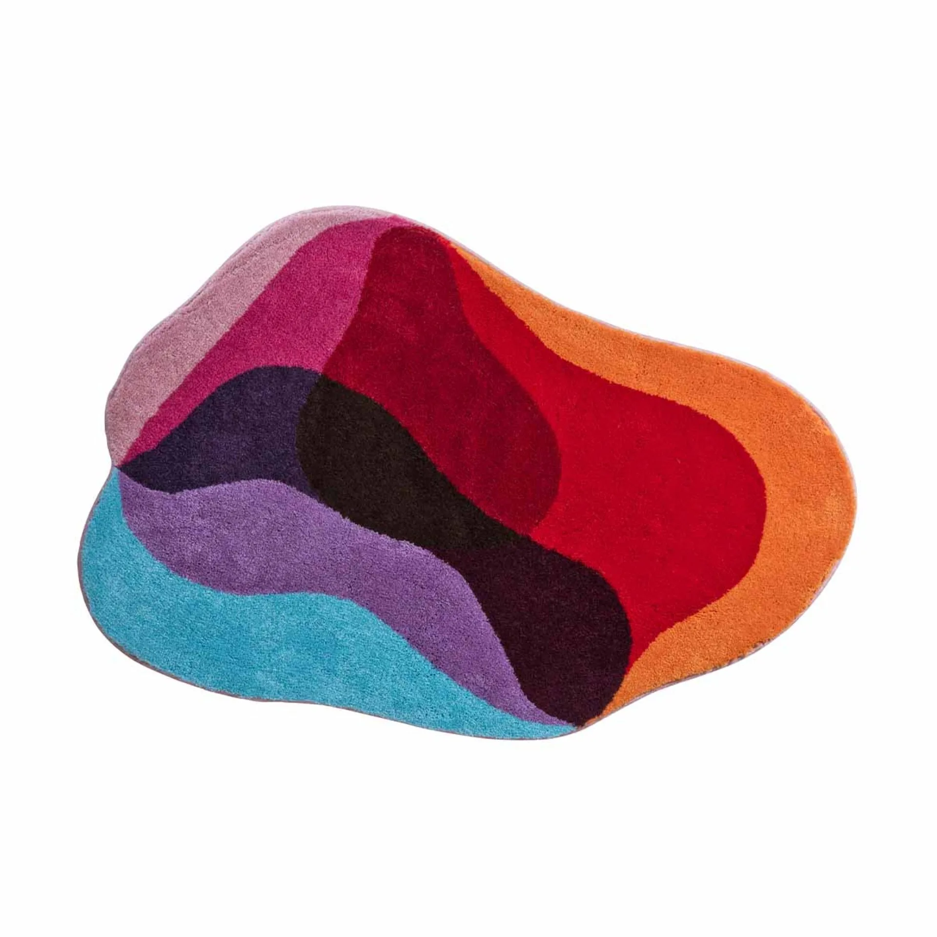 GRUND KARIM Concept 21 Badematte 90 x 130 cm, Rot/Blau
