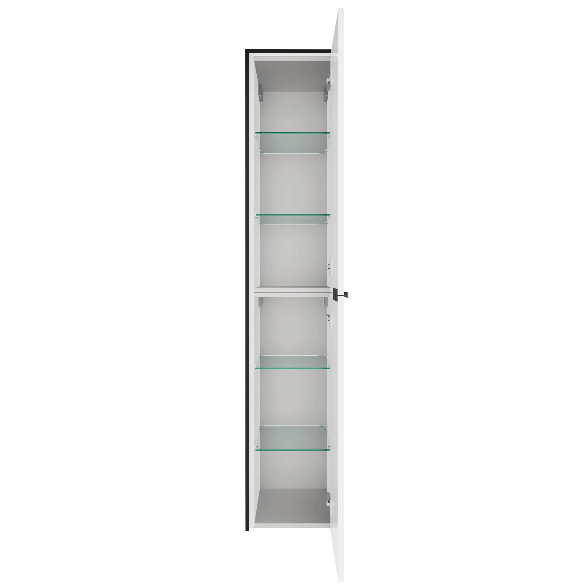 FACKELMANN FLAIR Hochschrank 33 cm breit, Weiß/Anthrazit, Türanschlag rechts