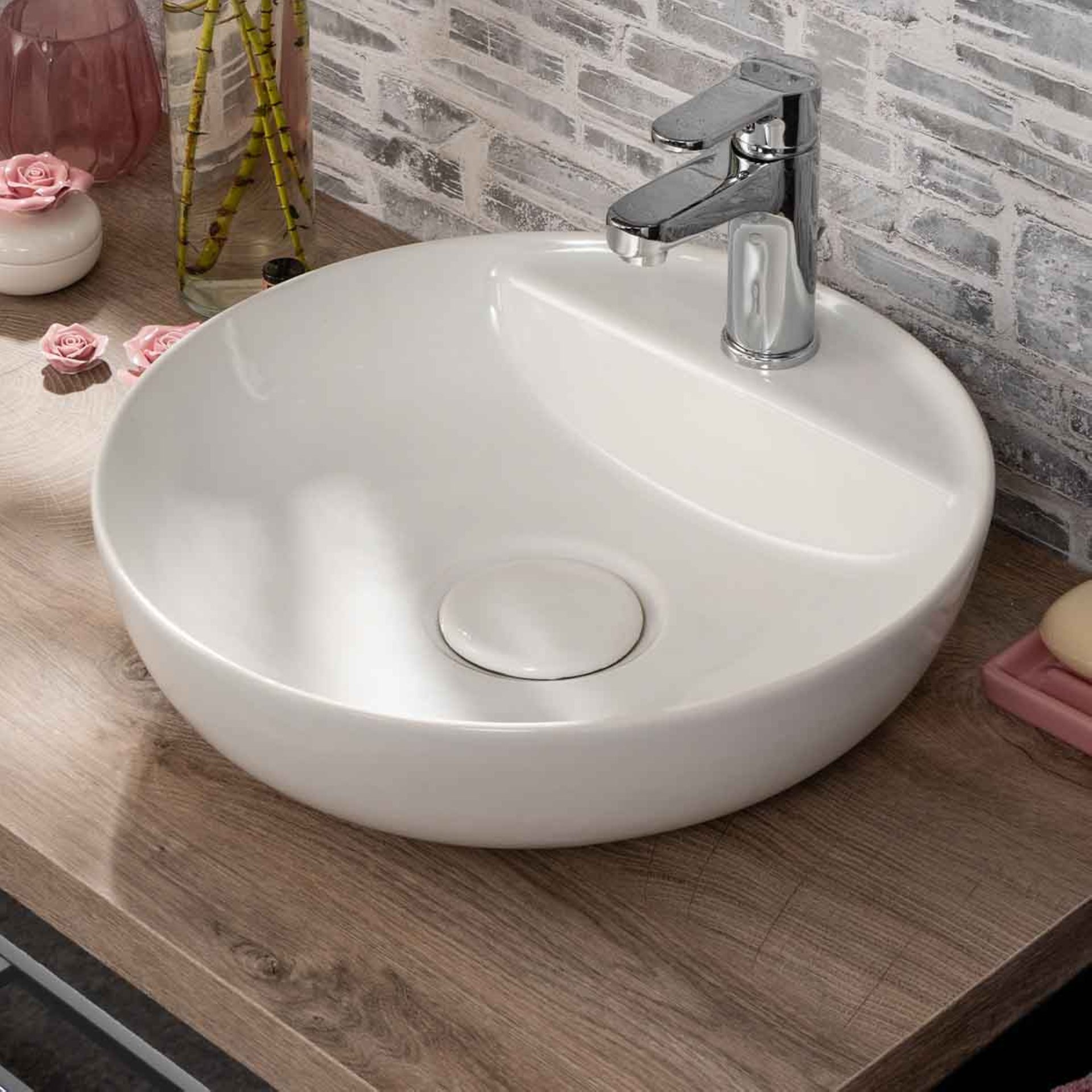 Fackelmann HYPE 3.0 Waschbecken rund 42 cm aus Keramik