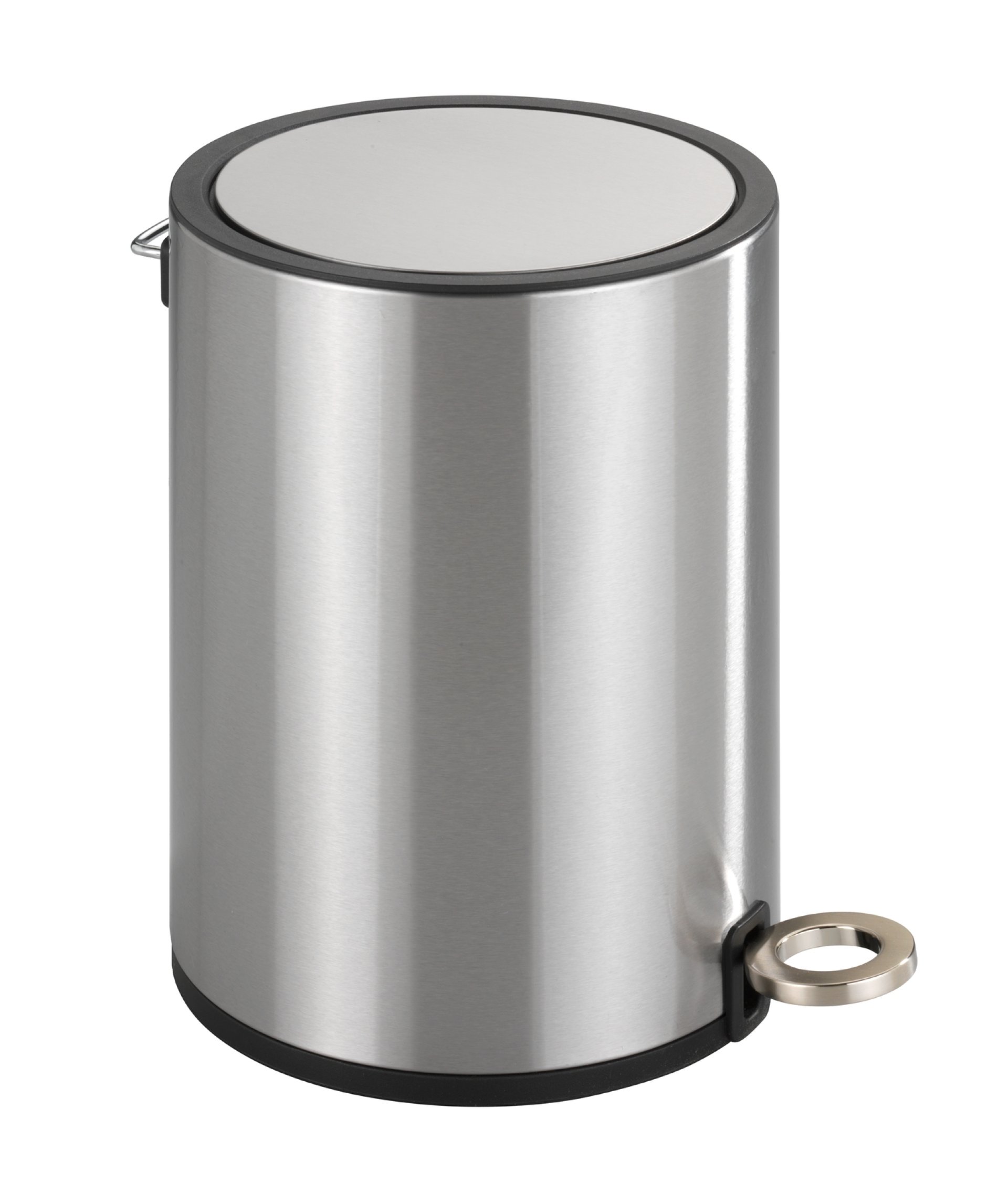 WENKO MONZA Kosmetikeimer 3 Liter, Silber glänzend, Easy Close, Edelstahl