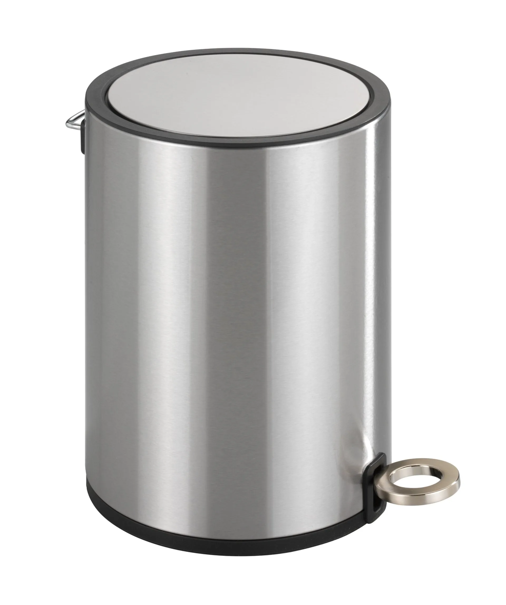 WENKO MONZA Kosmetikeimer 3 Liter, Silber glänzend, Easy Close, Edelstahl