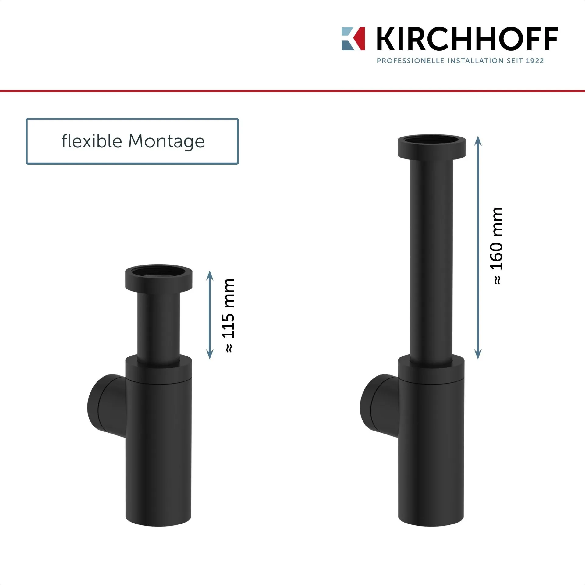KIRCHHOFF Siphon, Schwarz matt