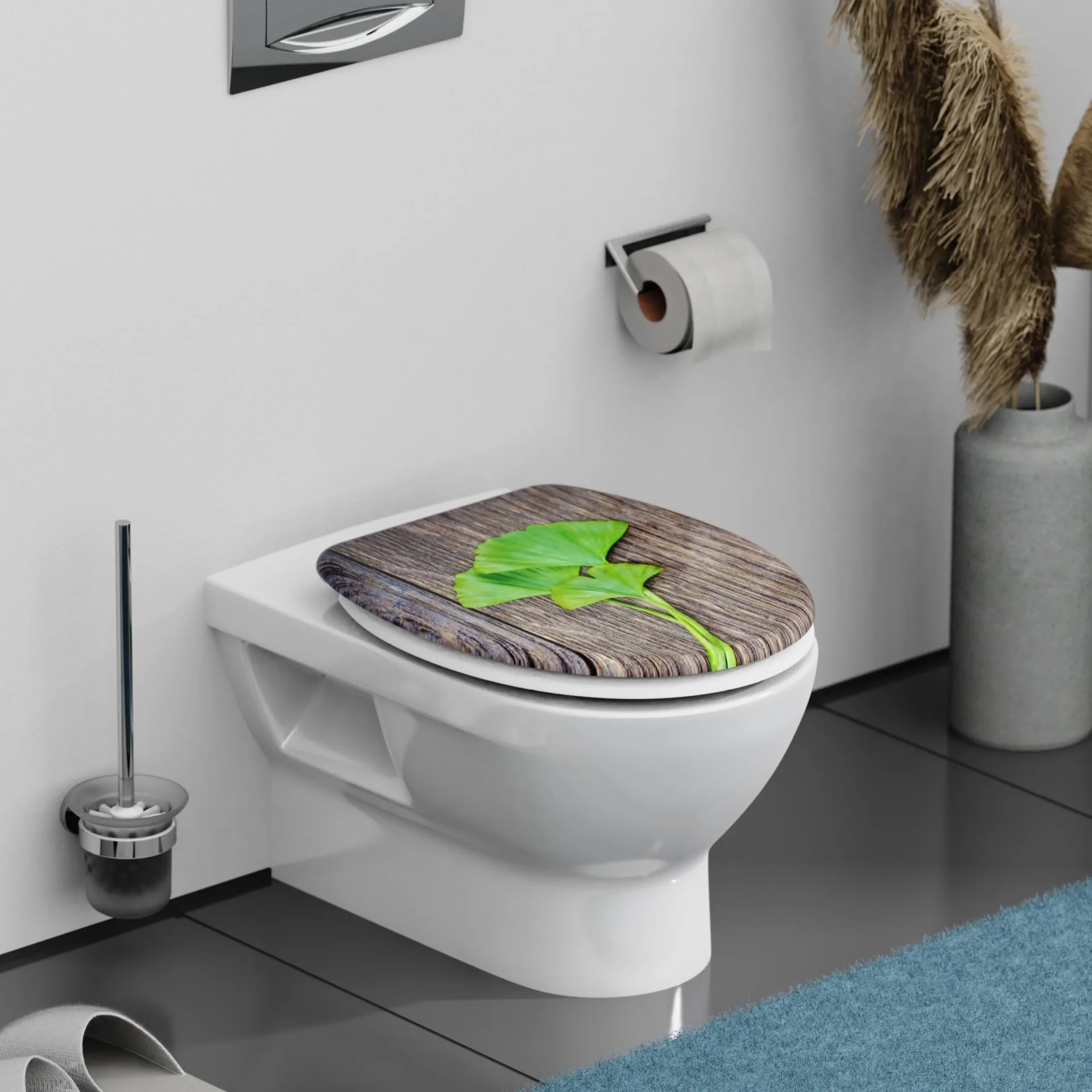 SCHÜTTE GINGO UND WOOD WC-Sitz, Kunststoff, mit Absenkautomatik