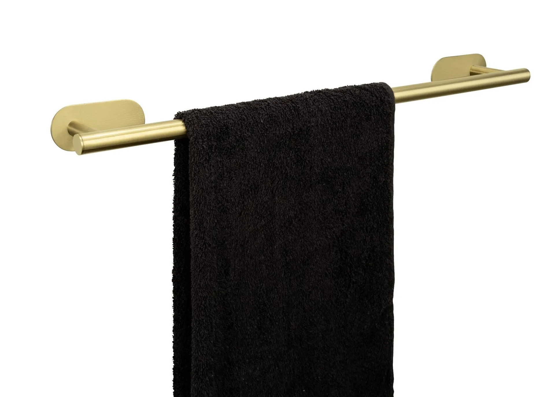 WENKO OREA Handtuchhalter 60 cm, Gold matt, Edelstahl, Befestigen ohne Bohren