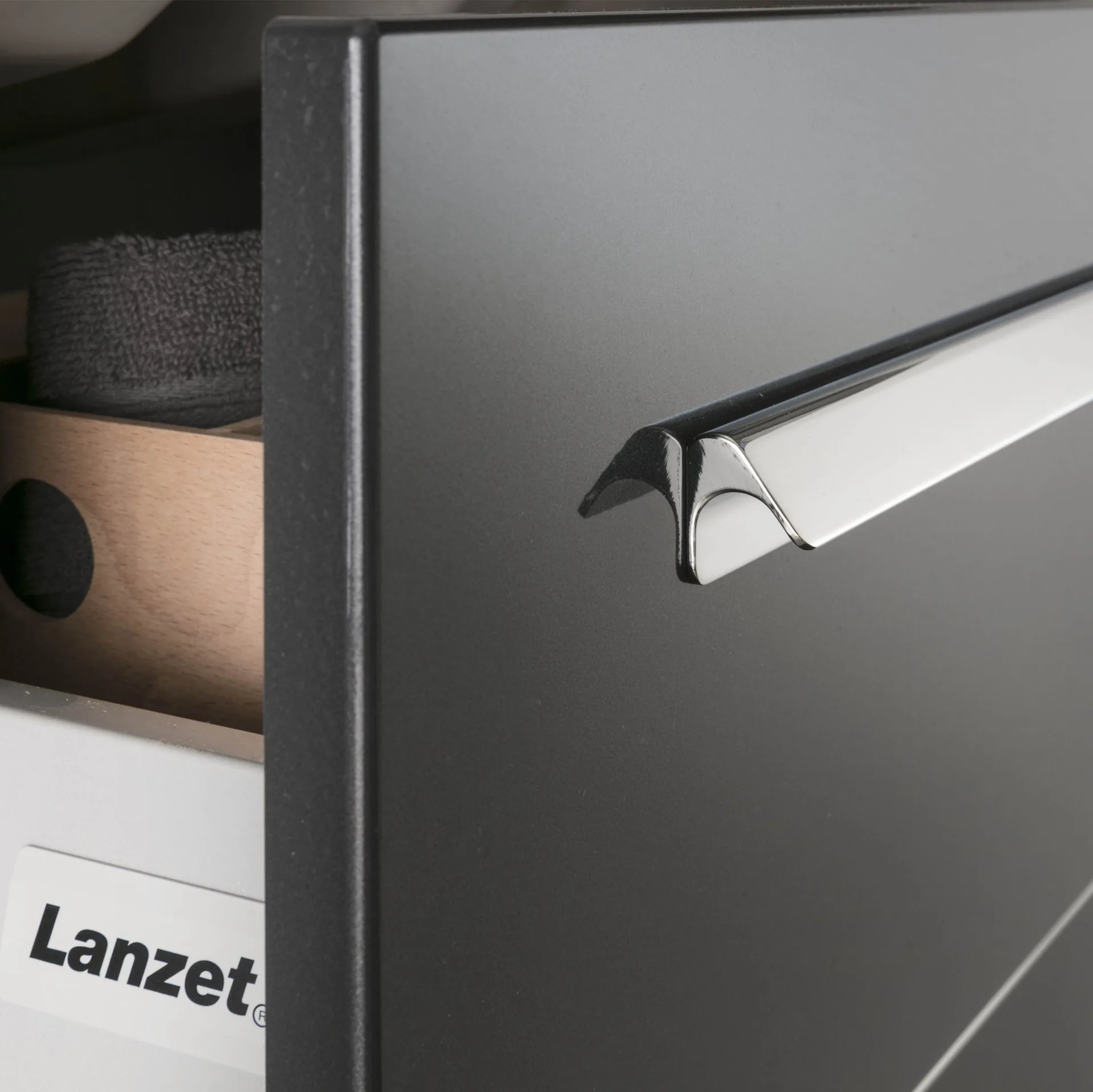 LANZET K1 Waschbeckenunterschrank 90 cm, Anthrazit