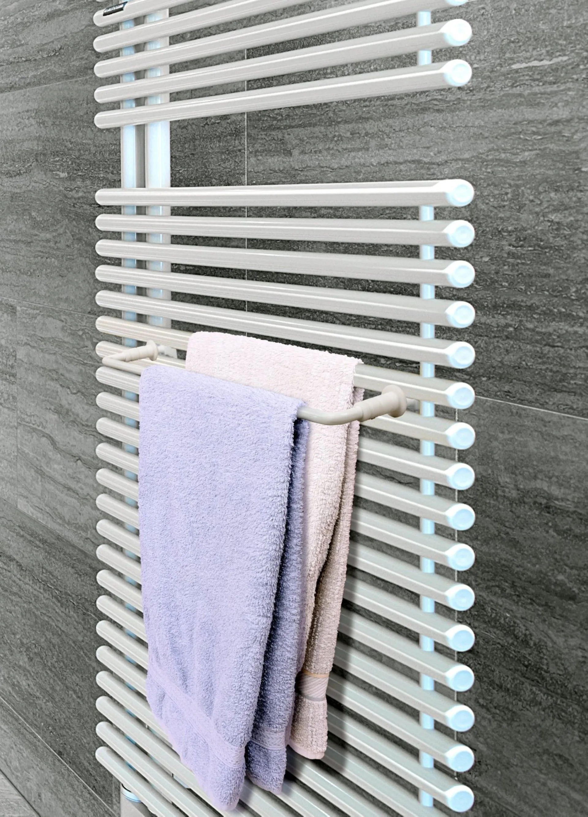 FACKELMANN UNIVERSAL Handtuchhalter 46 cm breit, Weiß, für Heizung