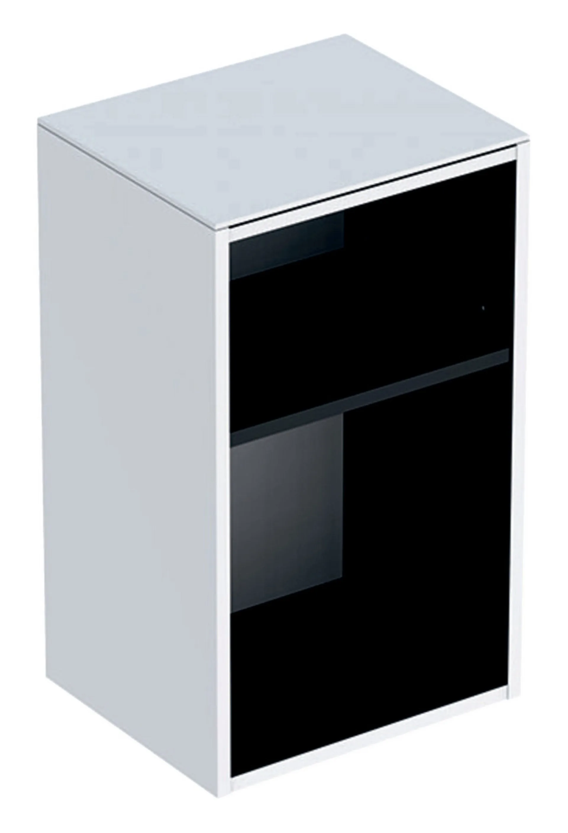 GEBERIT SMYLE SQUARE Badregal 36 cm breit, Weiß/Anthrazit, 2 Fächer