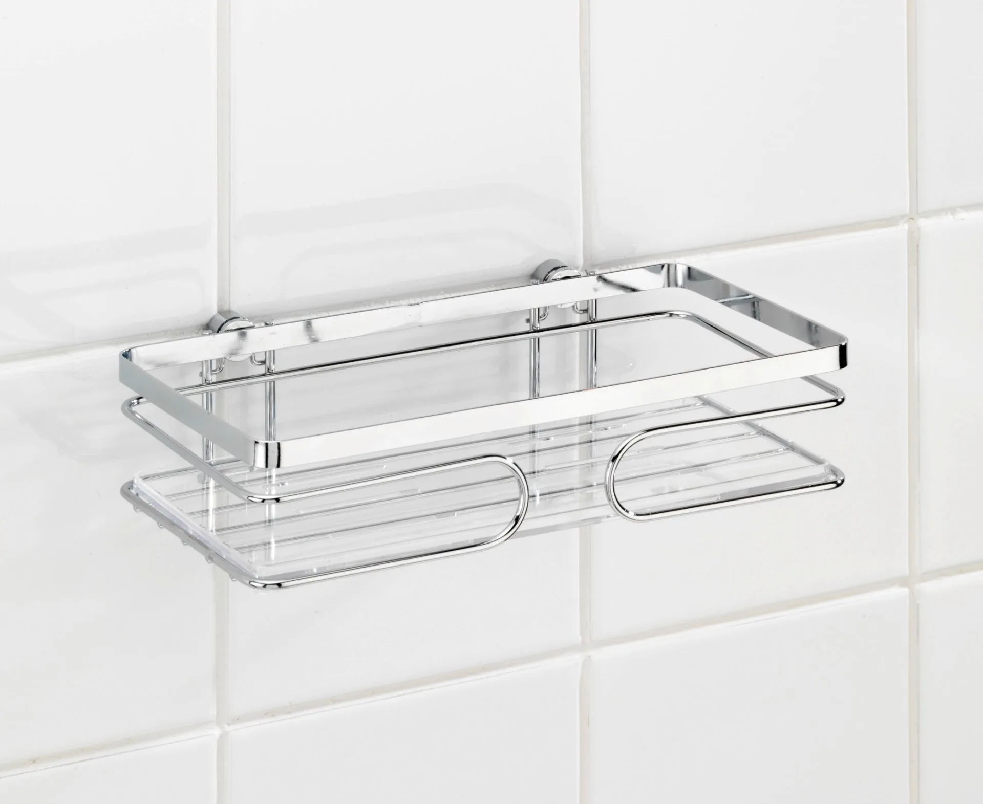 WENKO PREMIUM Duschablage, Chrom, Edelstahl rostfrei