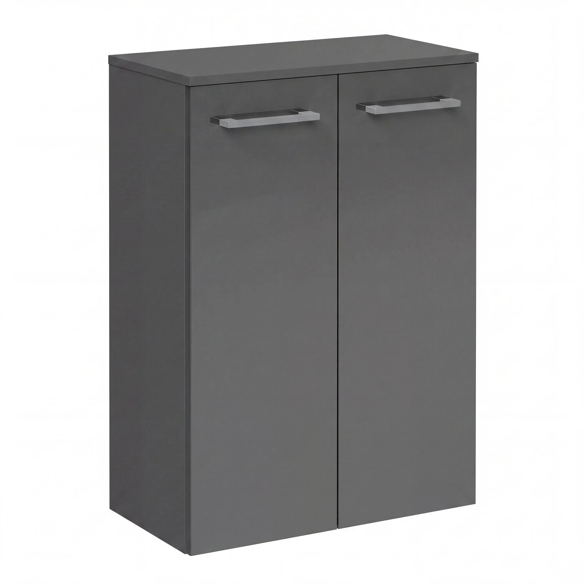 FACKELMANN B.ROUND Doppel Midischrank 60 cm breit, Anthrazit