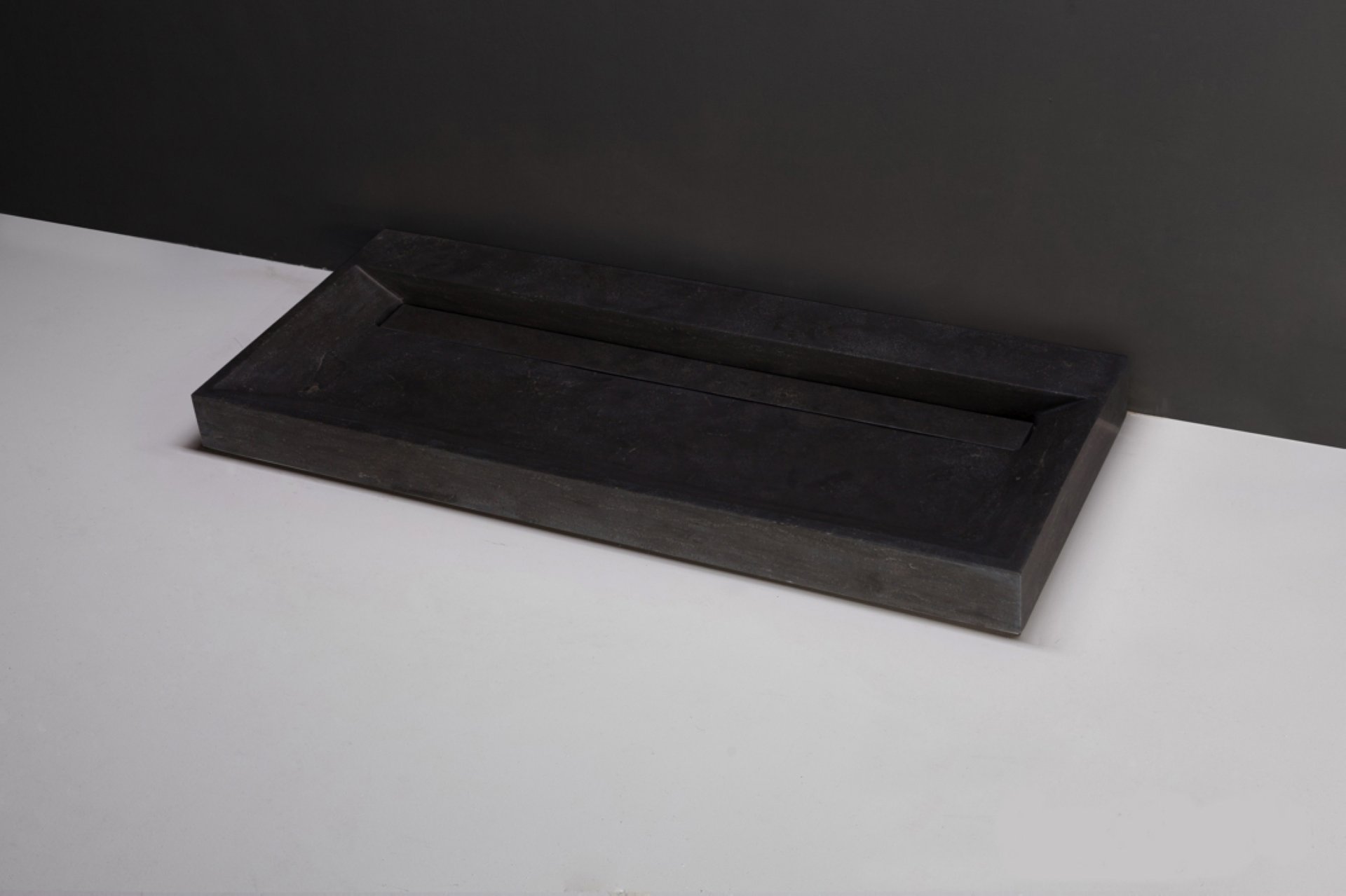 Waschbecken Naturstein BELLEZZA (100,5 cm) Bluestone, ohne Hahnloch, 100290