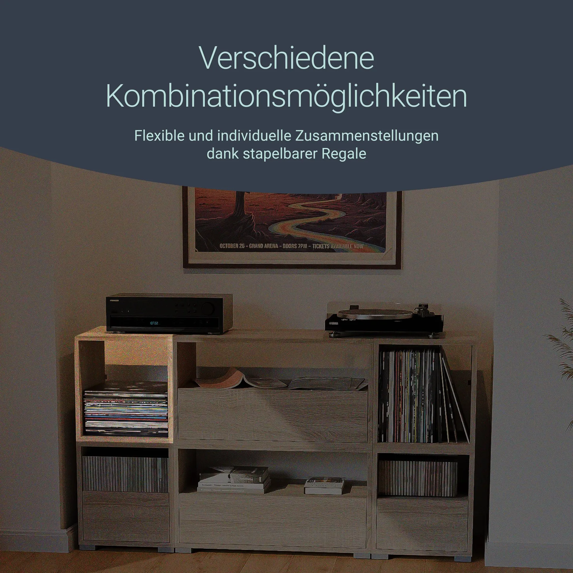 BADEDU VEER Regal 35 cm breit, Braun, 2 Fächer