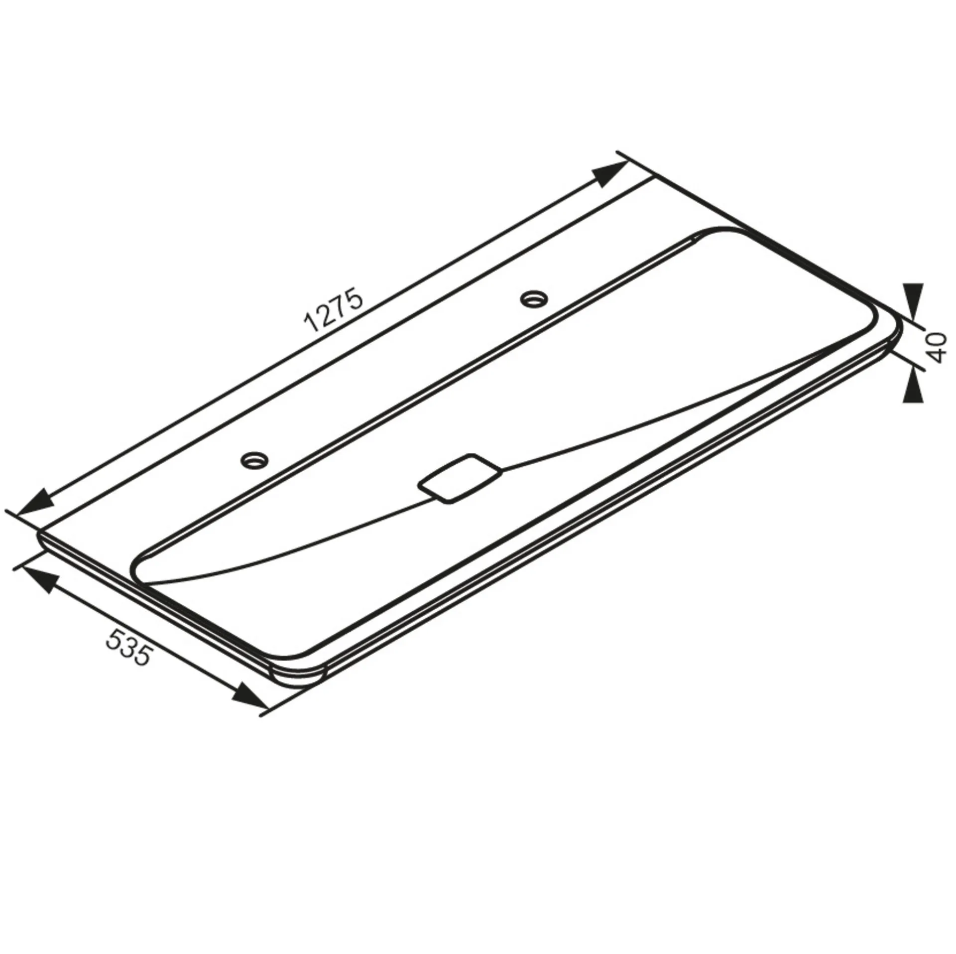 LANZET M9 Waschtisch Set mit Spiegelschrank 130 cm breit, Braun hell, Doppelwaschbecken Gussmarmor Weiß + Waschbeckenbeleuchtung