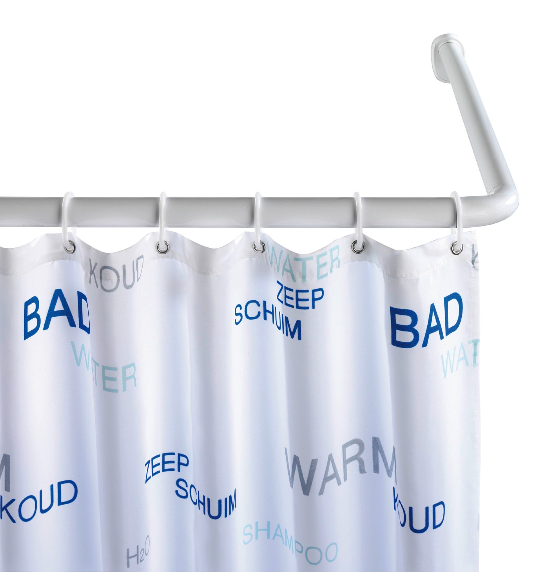 WENKO UNIVERSAL Duschstange 2,5 cm, Weiß, variabel