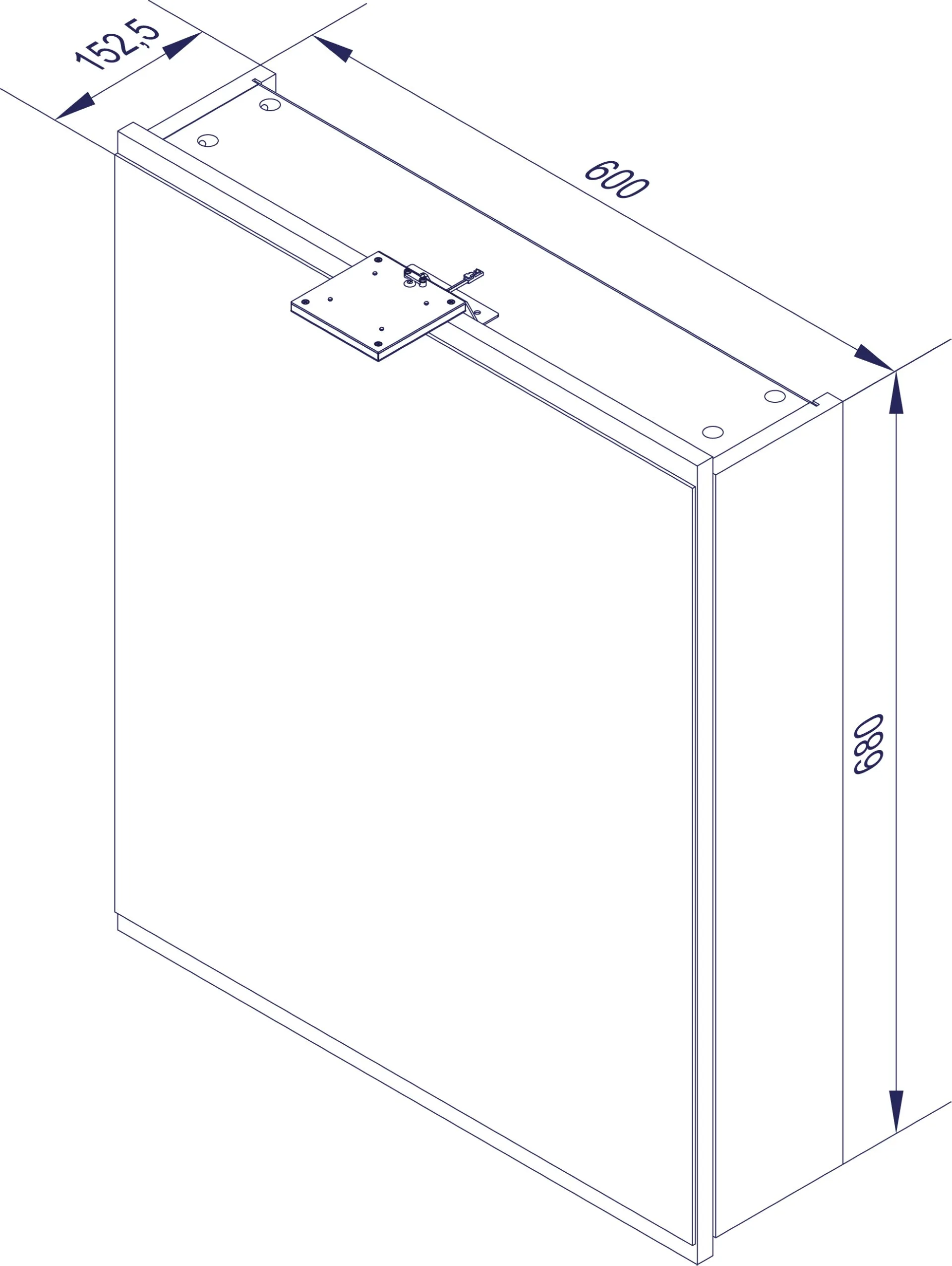 FACKELMANN LIMA LED Spiegelschrank 60 cm breit, Weiß/Braun