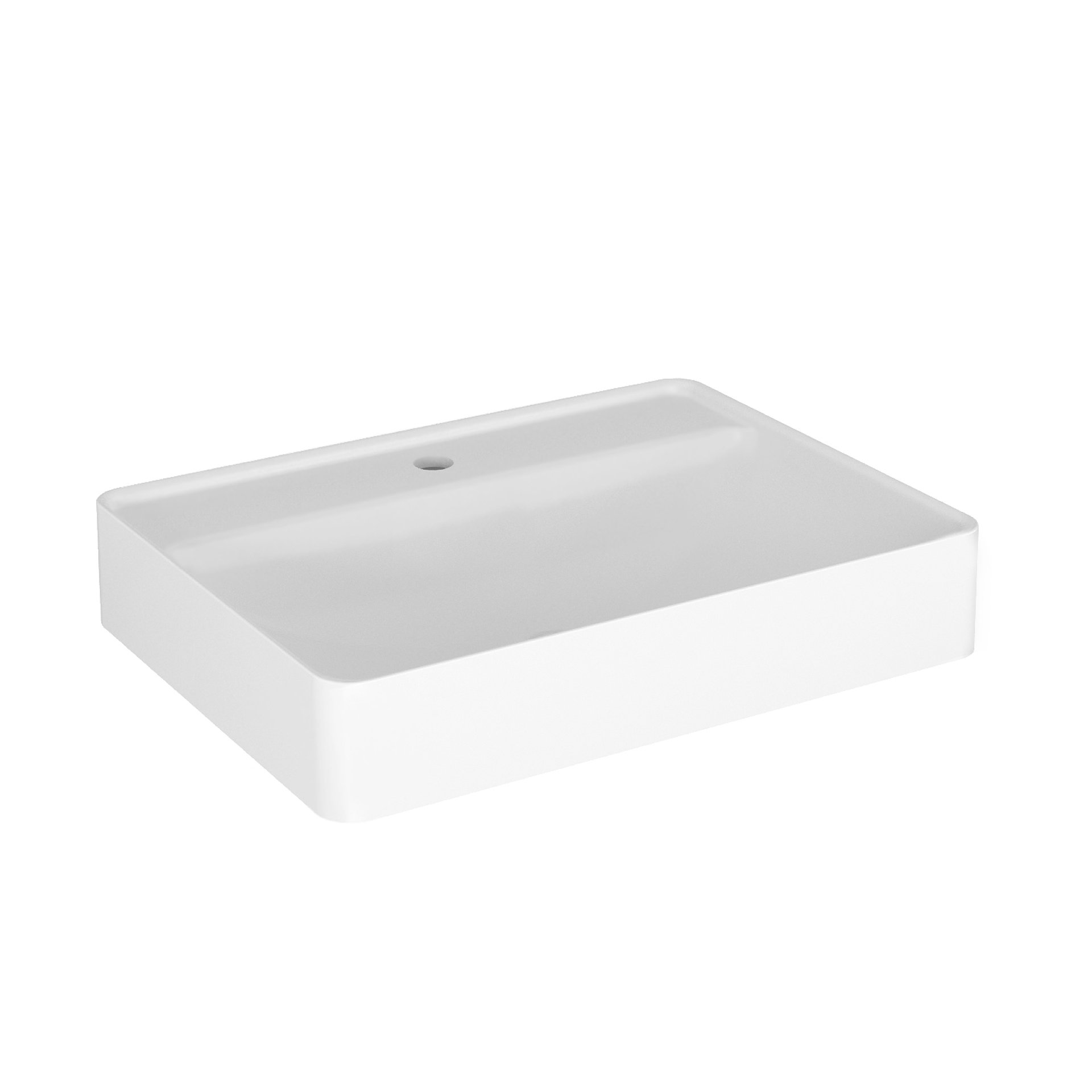 BADEDU SORA Waschbecken mit Unterschrank 60 cm breit, Schwarz matt, Waschbecken Quarzkomposit Weiß, aus Aluminium, mit Füßen