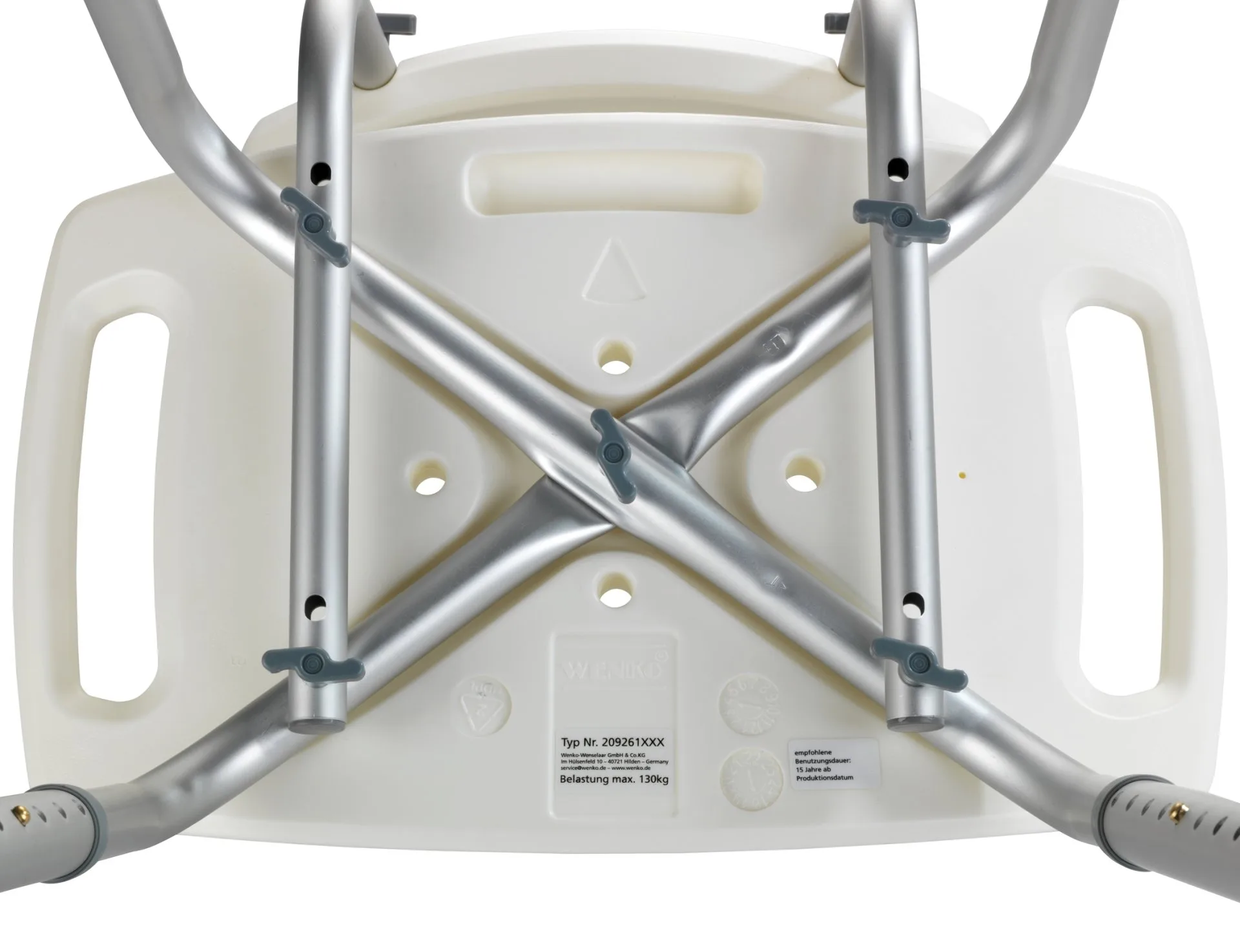 WENKO SECURA Badhocker, Weiß, bis 130 kg Tragkraft