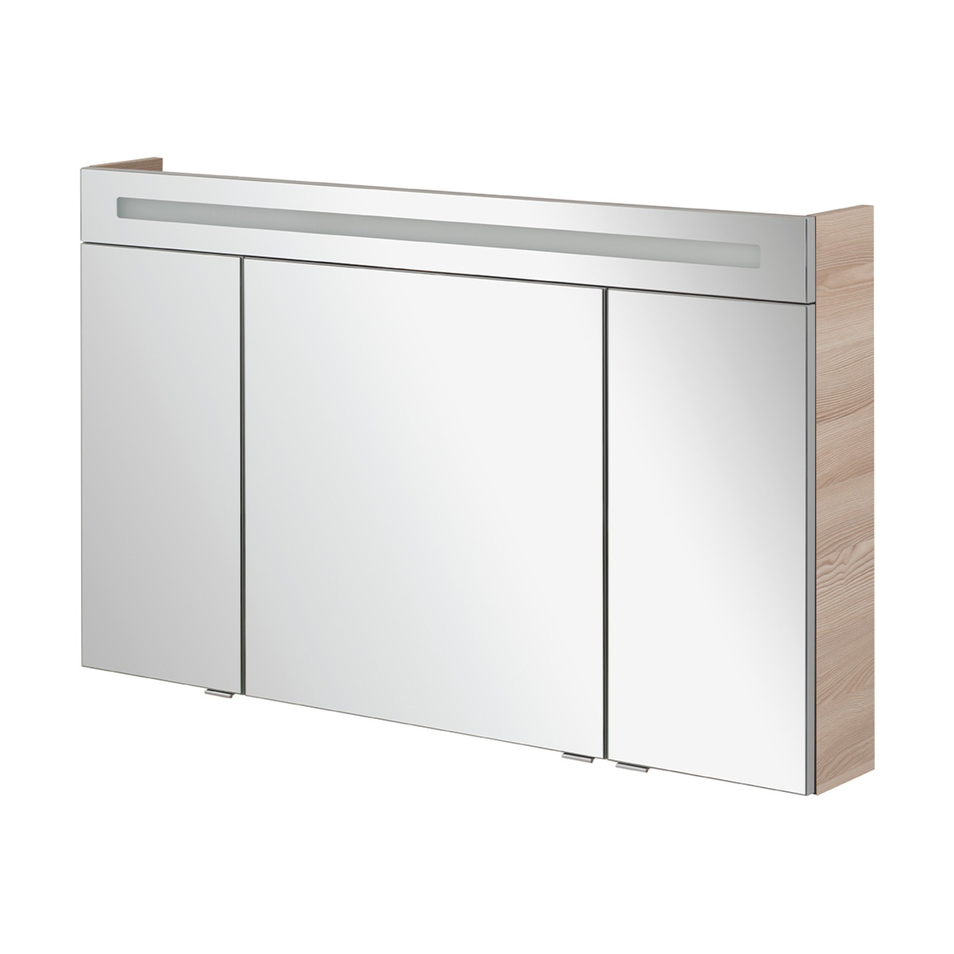 Fackelmann B.CLEVER LED Spiegelschrank 120 cm Braun hell