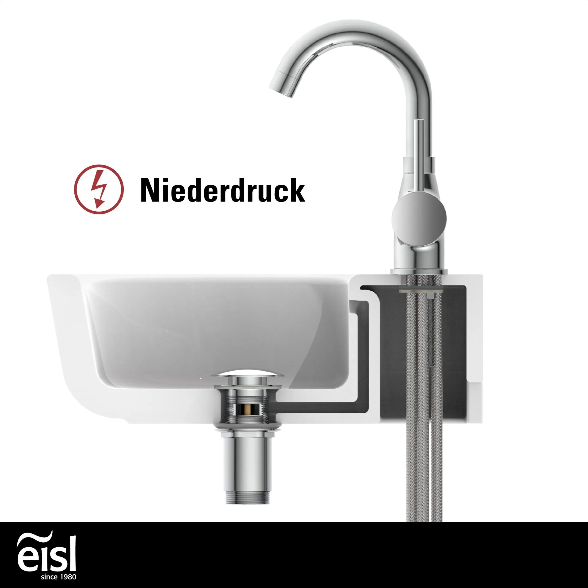 EISL FUTURA Waschtischarmatur, Chrom, Niederdruck