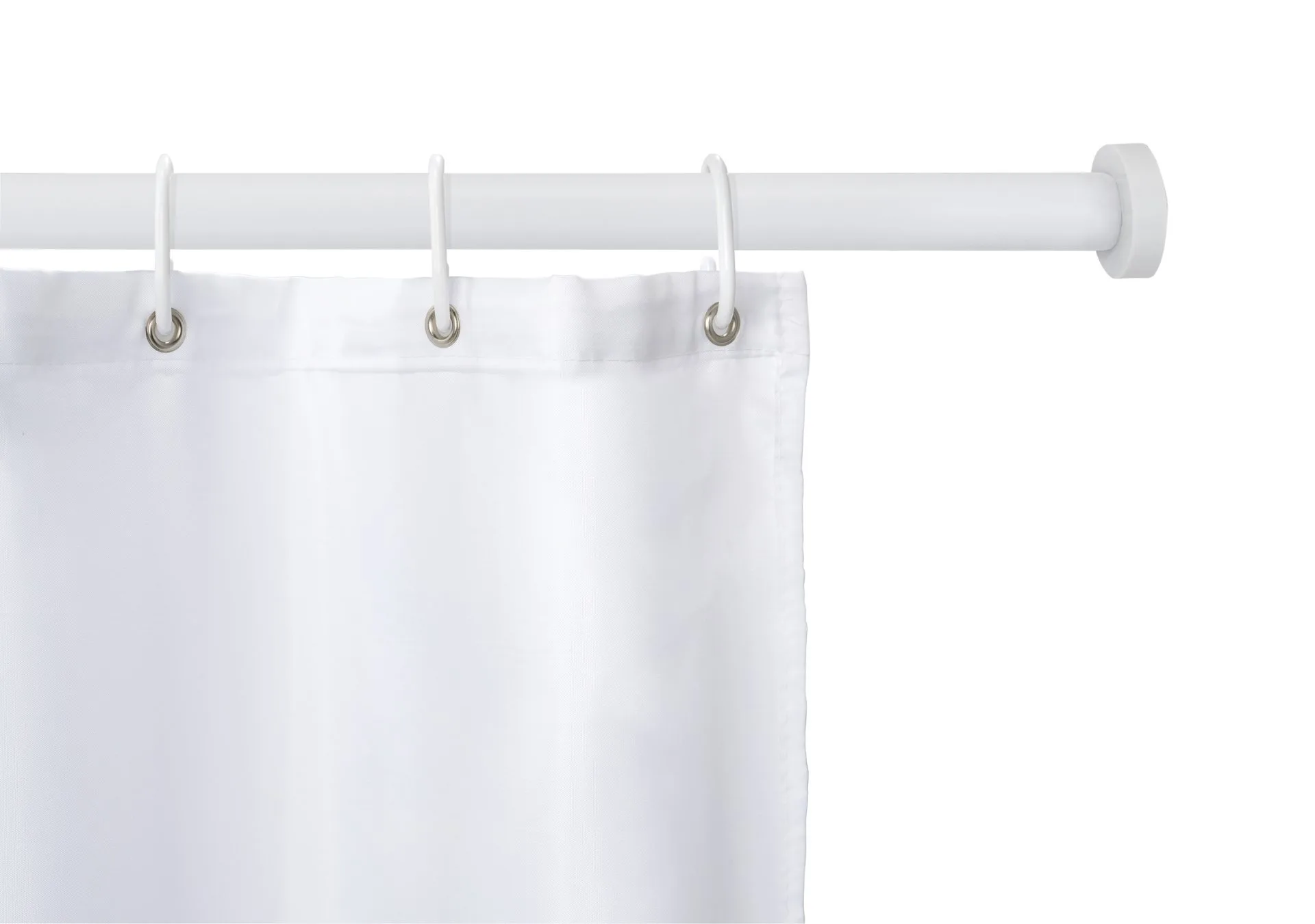 WENKO LUZ Teleskop Duschstange 110-185 cm, Weiß, Aluminium rostfrei