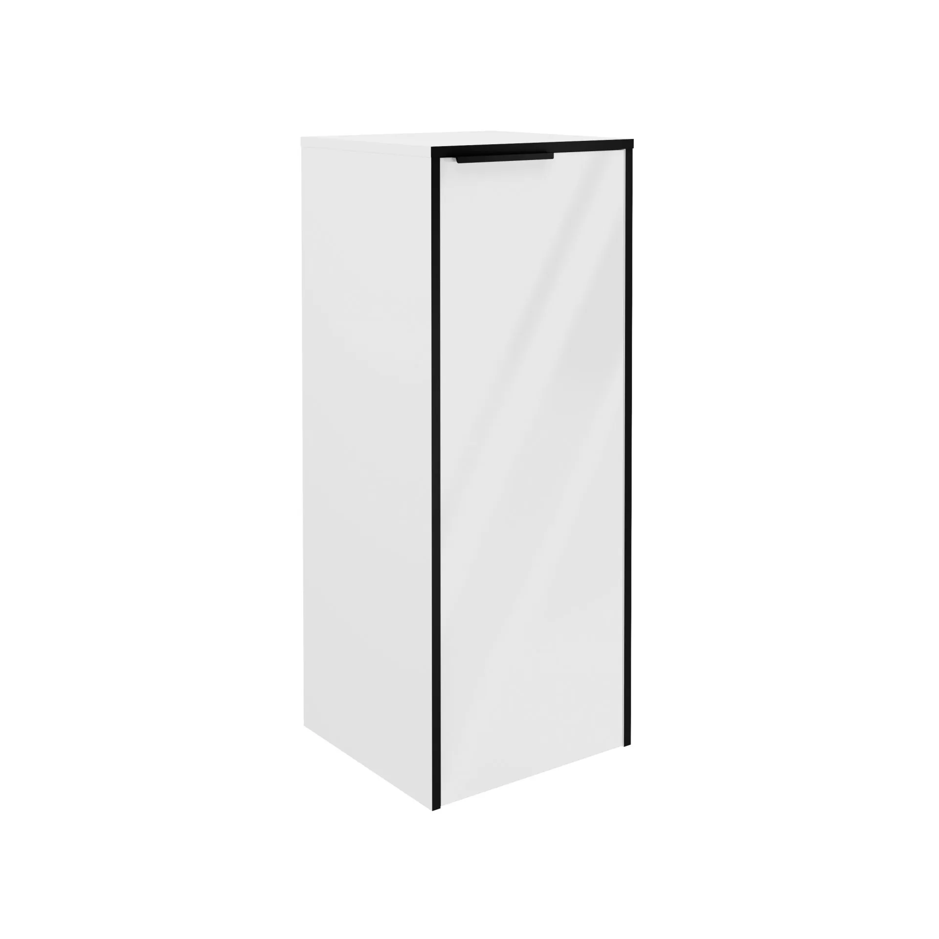 FACKELMANN FLAIR Midischrank 33 cm breit, Weiß/Anthrazit, Türanschlag rechts