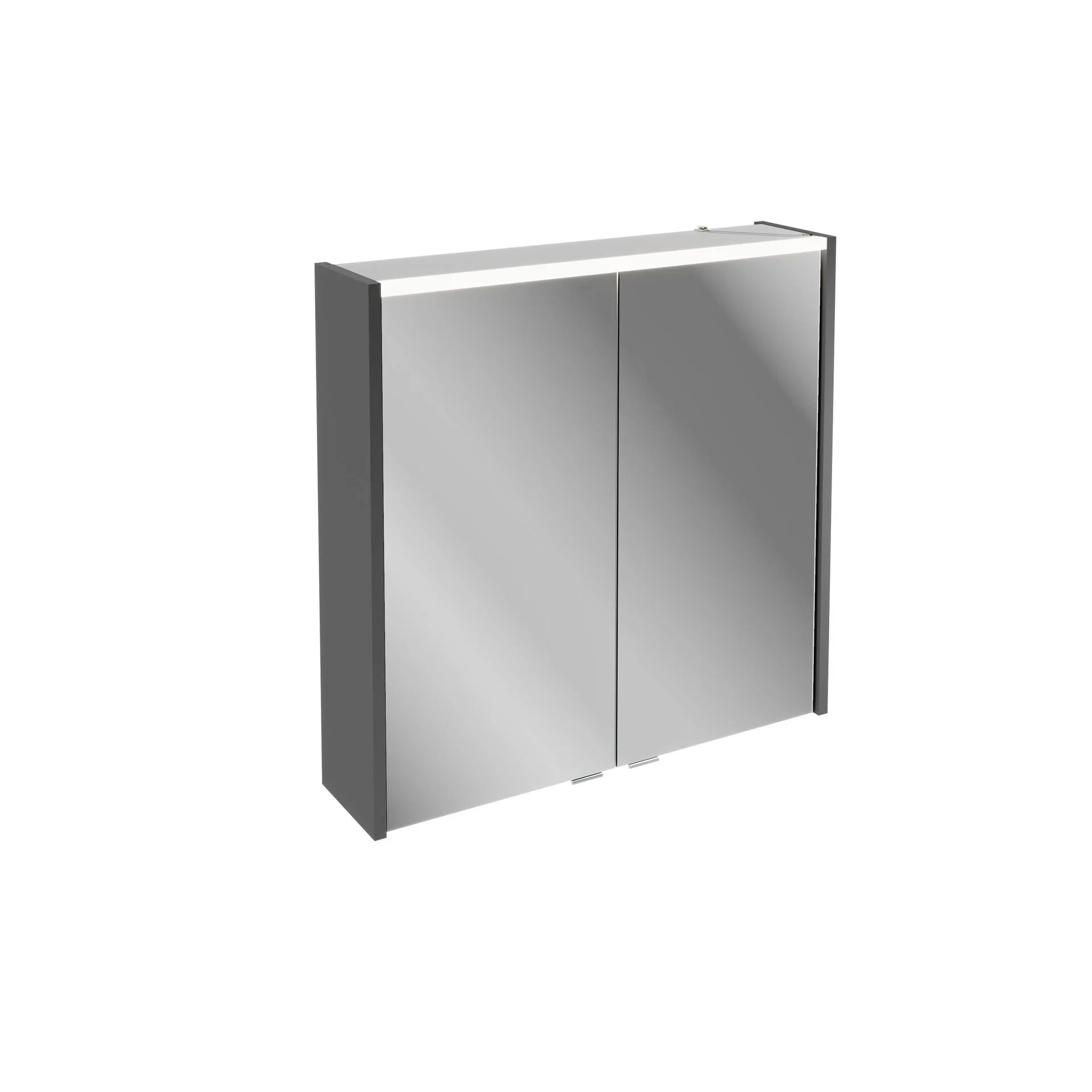 FACKELMANN B.ROUND LED Spiegelschrank 70 cm breit, Anthrazit