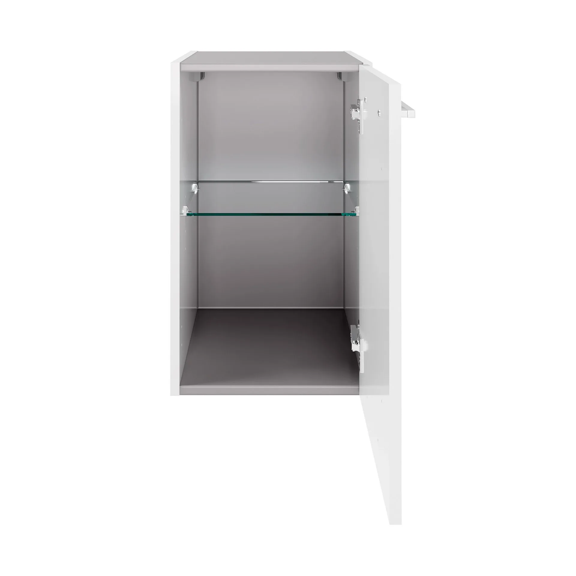 FACKELMANN VERONA Waschbecken mit Unterschrank 115 cm breit, Weiß, Waschbecken Gussmarmor Weiß + Unterschrank Türanschlag rechts