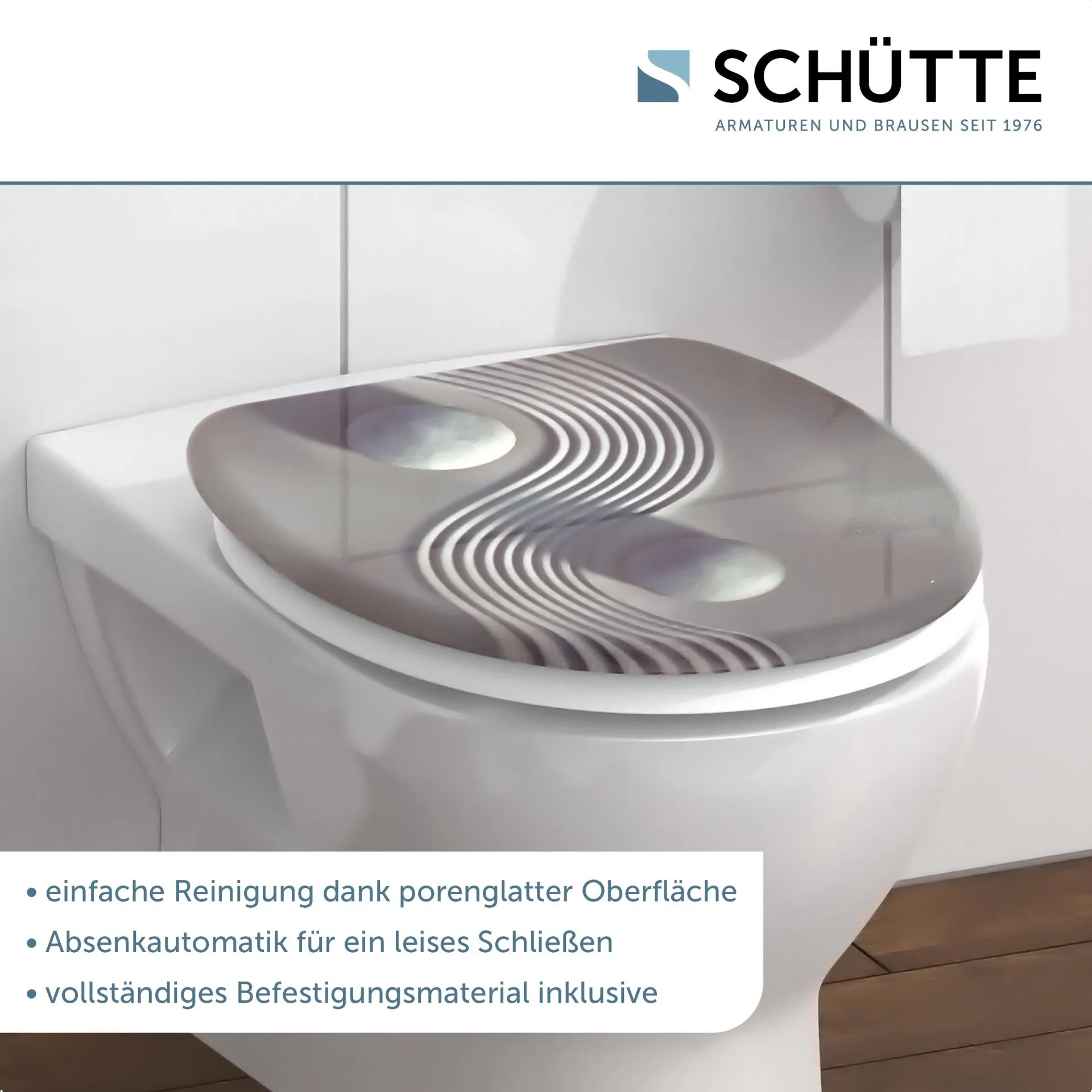 SCHÜTTE YING UND YANG WC-Sitz, Kunststoff, mit Absenkautomatik