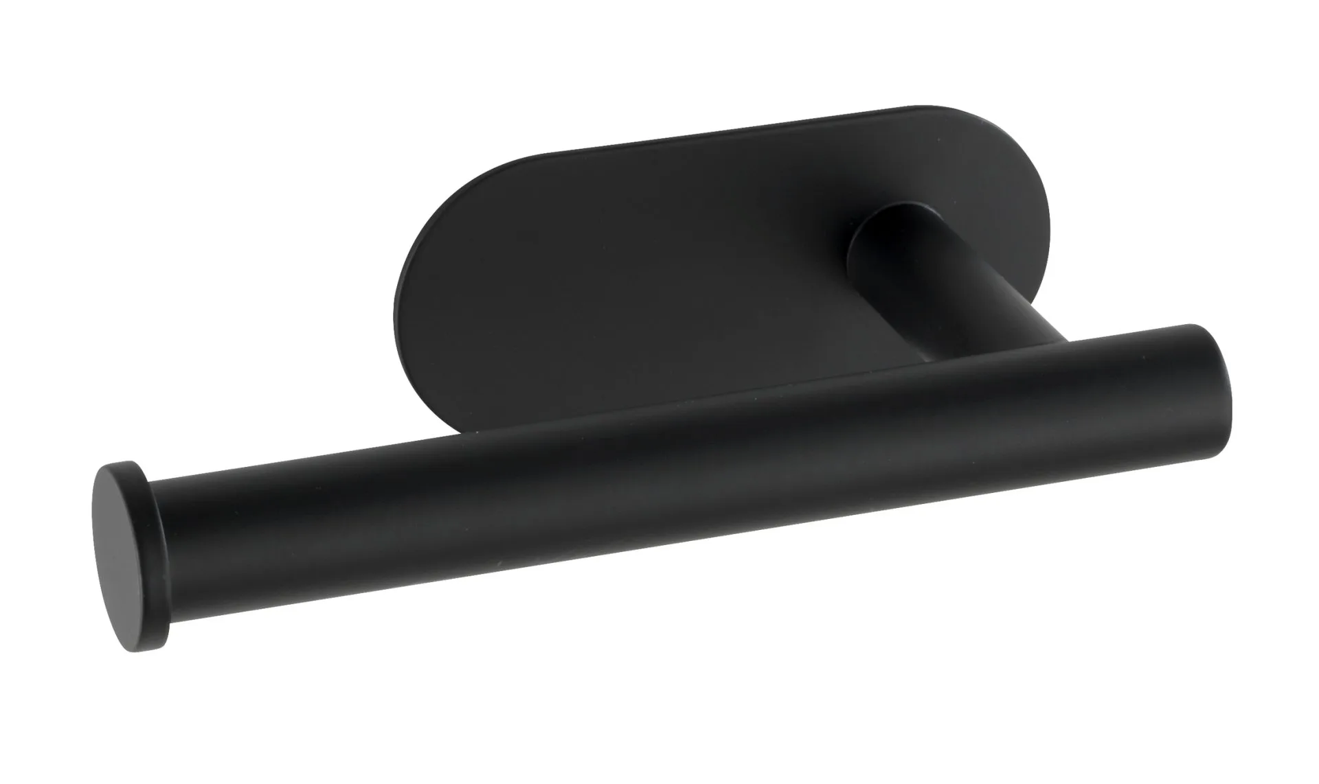 WENKO OREA Toilettenpapierhalter, Schwarz matt, Befestigen ohne Bohren