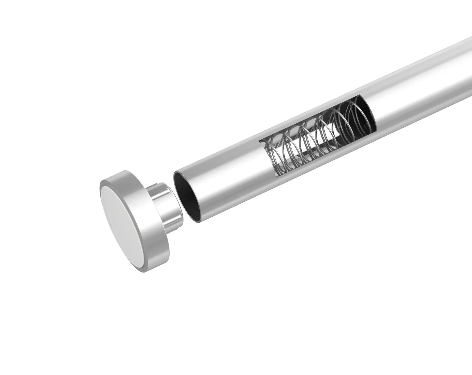 WENKO LUZ Teleskop Duschstange 70-115 cm, Chrom, Edelstahl rostfrei