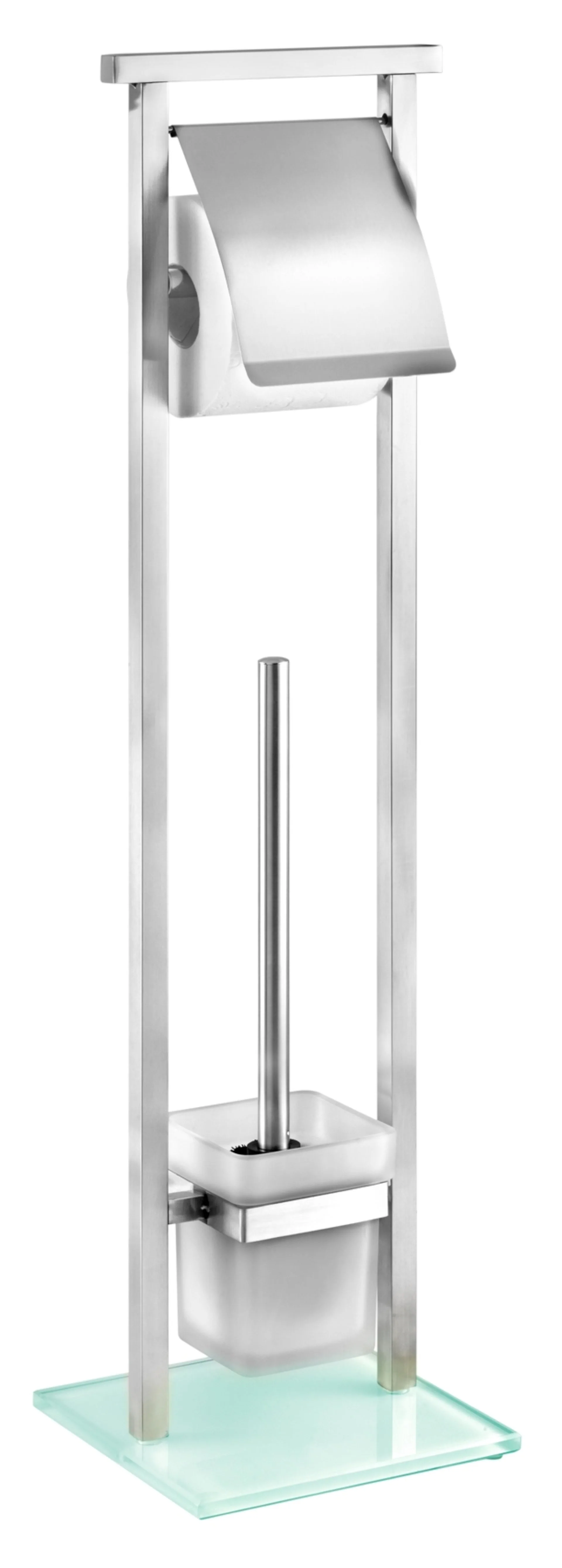 WENKO DEBAR Toilettenpapierhalter, mit WC-Garnitur, stehend