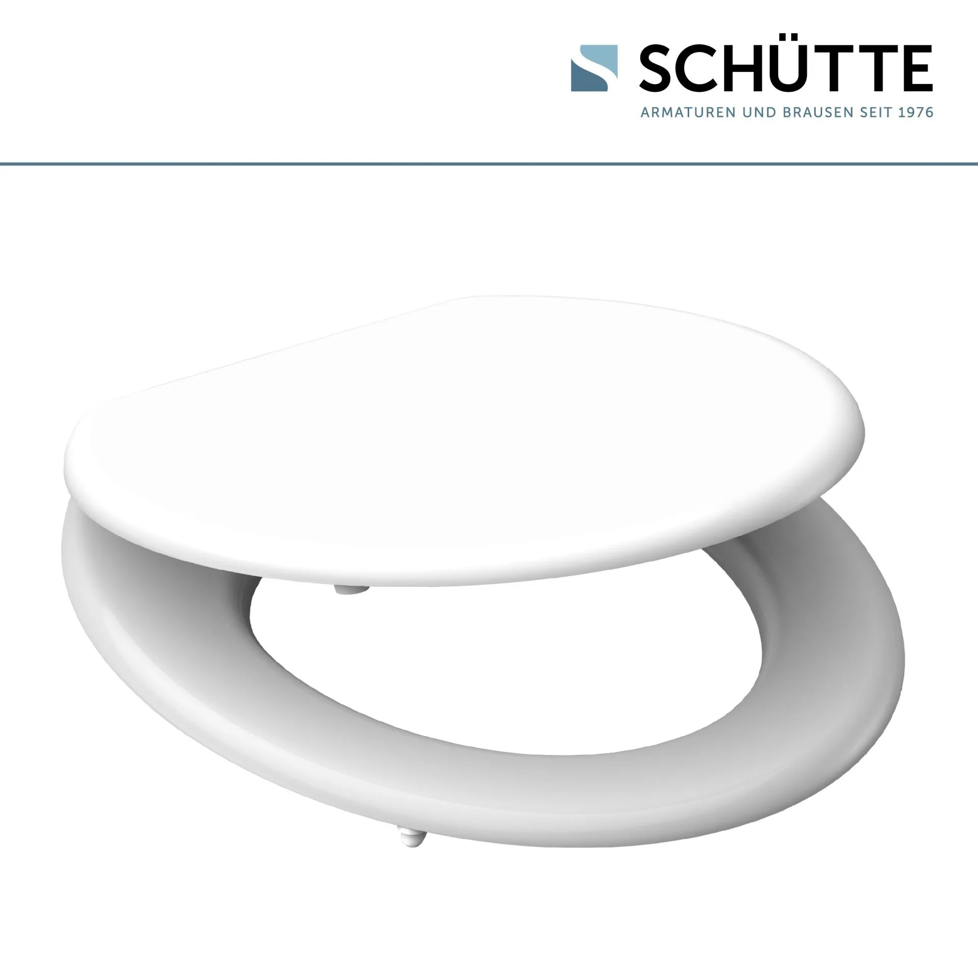 SCHÜTTE WHITE WC-Sitz, Weiß, Holzkern
