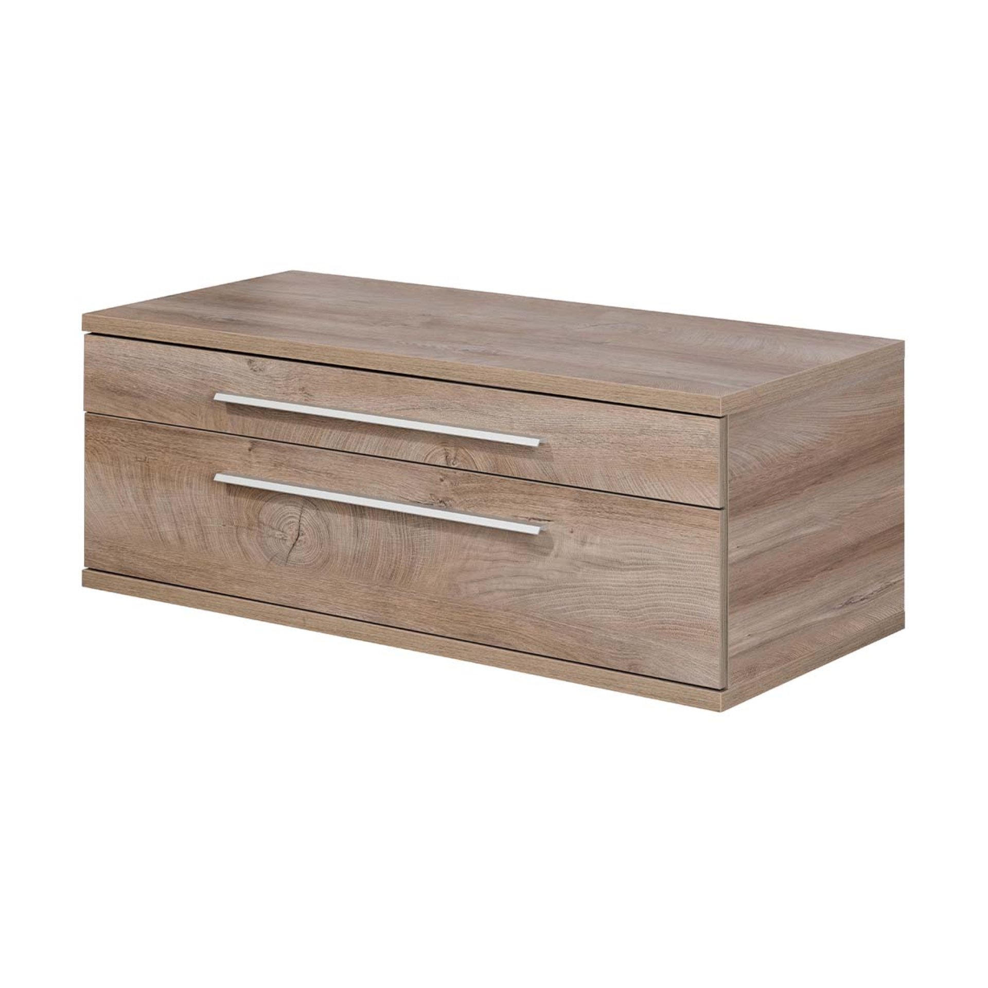 FACKELMANN STANFORD Waschbeckenunterschrank 110 cm breit, Braun hell