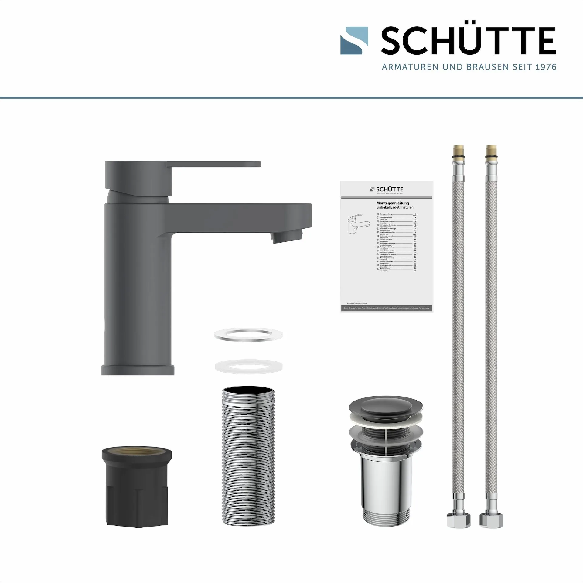 Schütte ELEPHANT Waschtischarmatur, Anthrazit matt