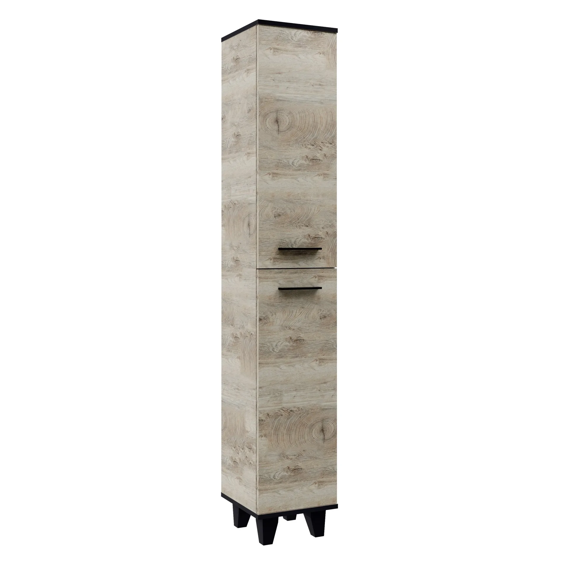 FACKELMANN TE-A Hochschrank 30 cm breit, Braun hell, mit Füßen