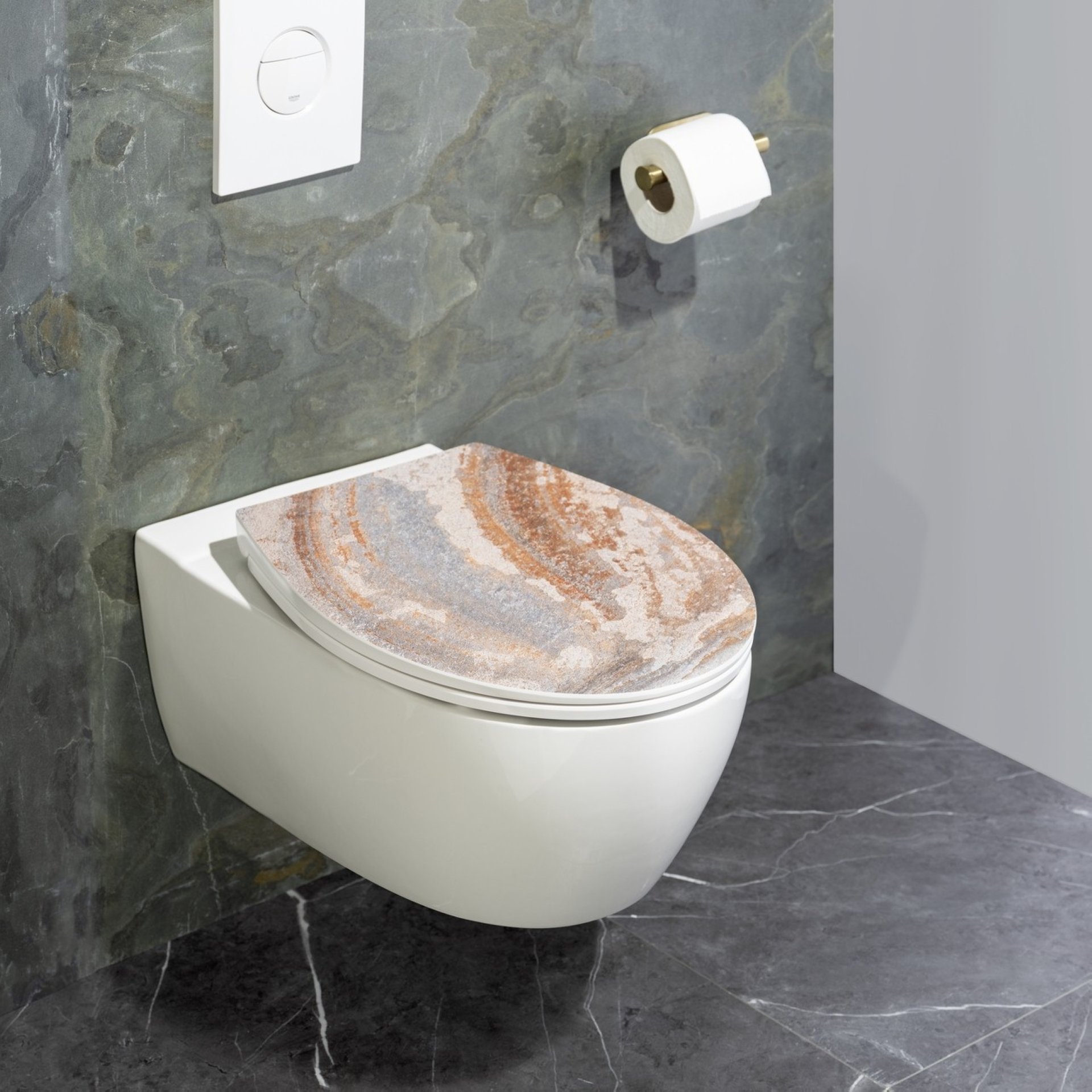 WENKO CANYON WC-Sitz, Braun, mit Absenkautomatik