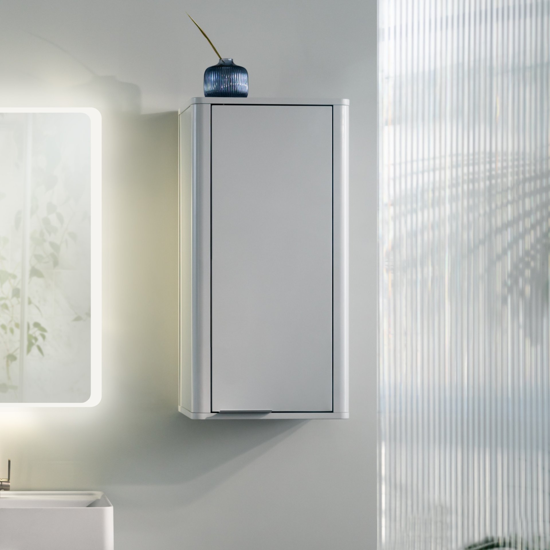 BADEDU SORA Hängeschrank 40 cm breit, Weiß matt