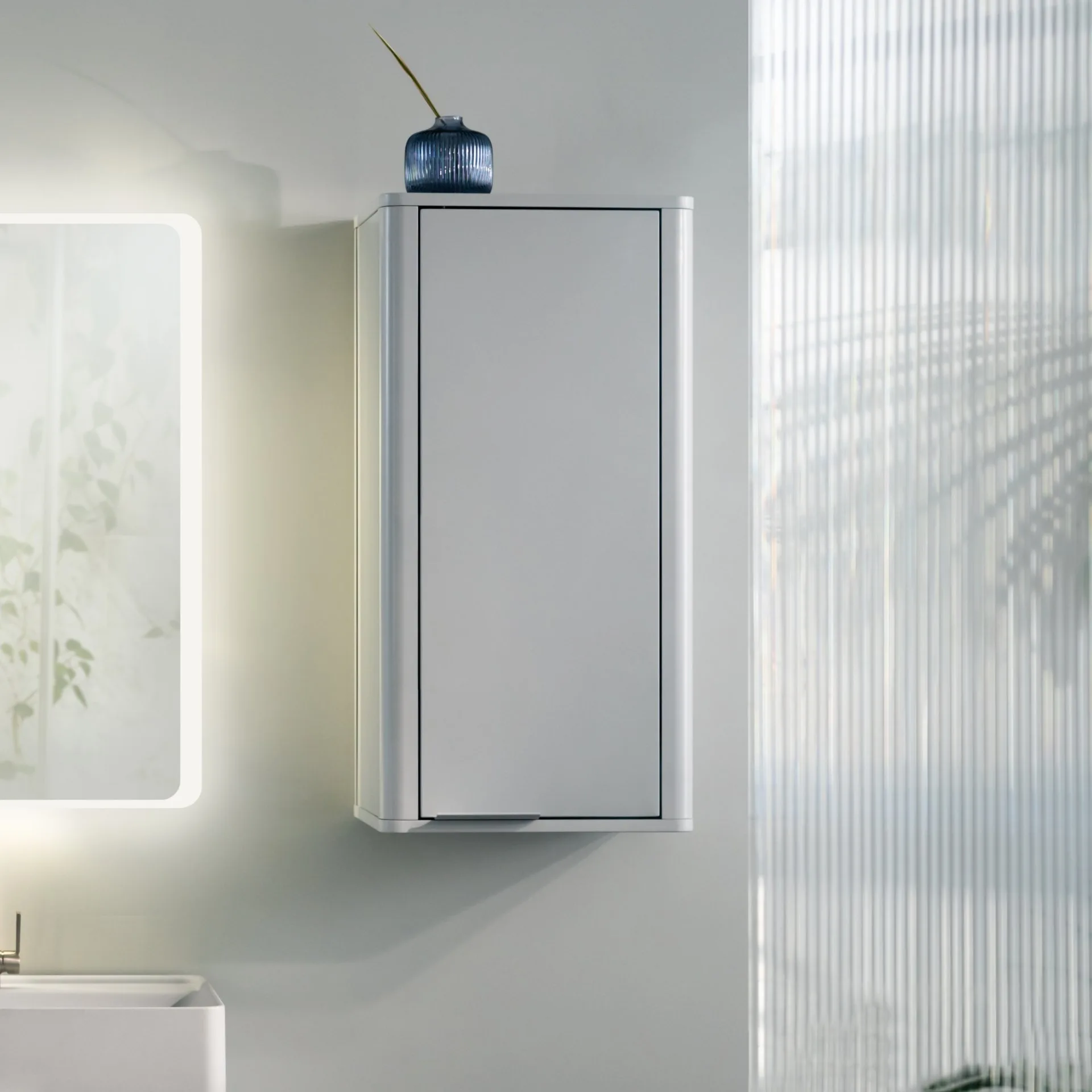 BADEDU SORA Hängeschrank 40 cm breit, Weiß matt