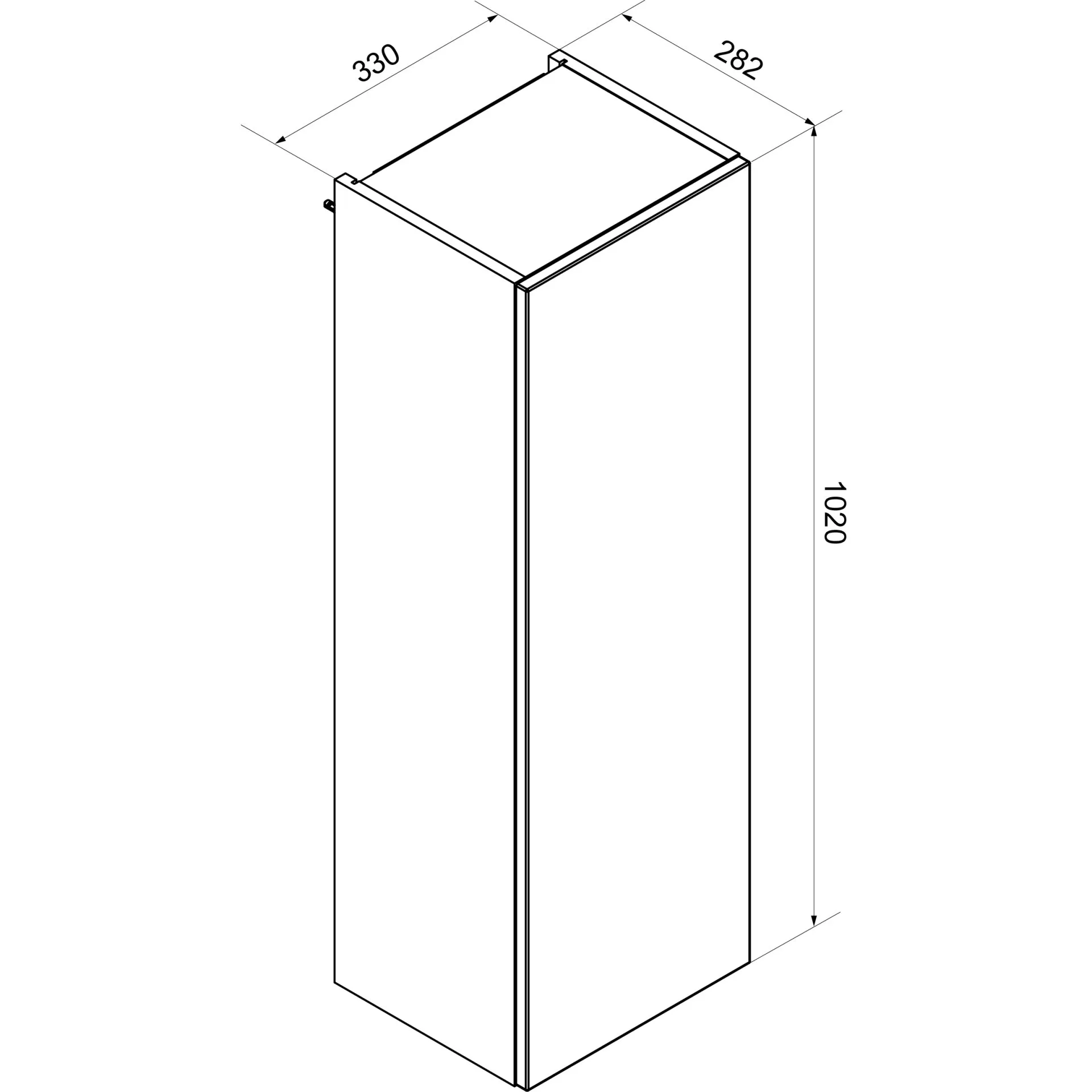 Fackelmann NEW YORK Midischrank 33 cm breit, Grau