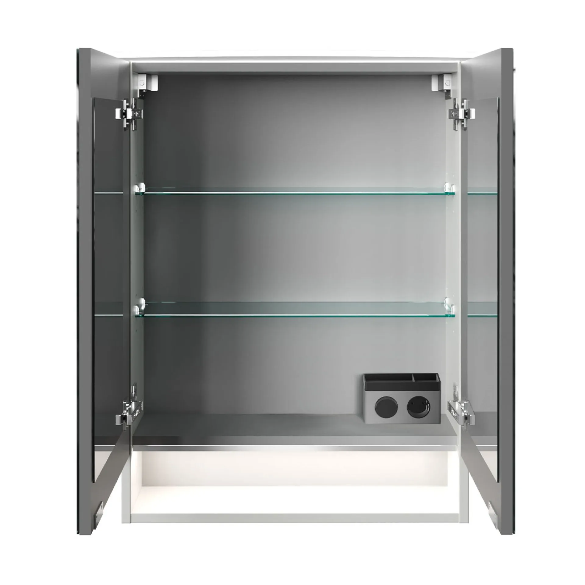 FACKELMANN B.STYLE LED Spiegelschrank 60 cm breit, Weiß