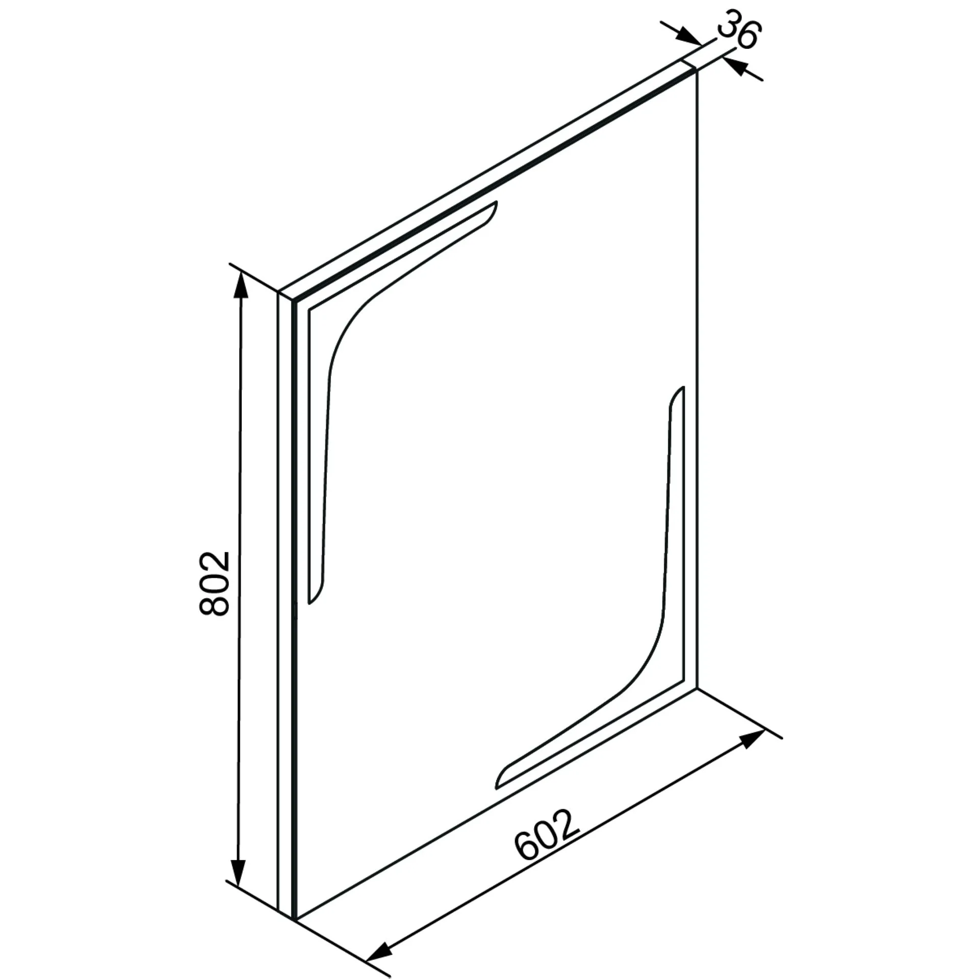 LANZET K1 LED Spiegel 60 cm breit, mit Sensor