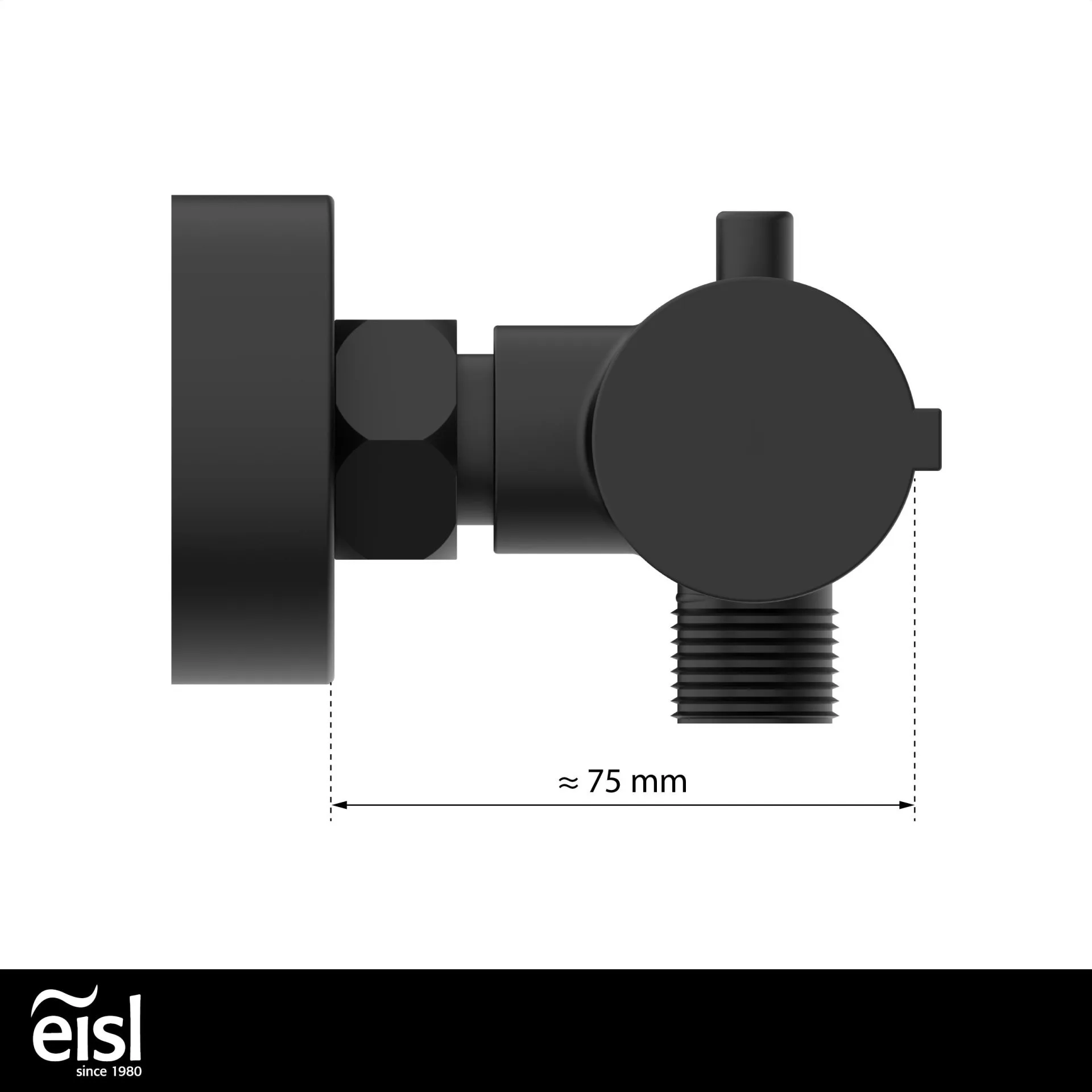 EISL CLAUDIO Duschthermostat, Schwarz matt
