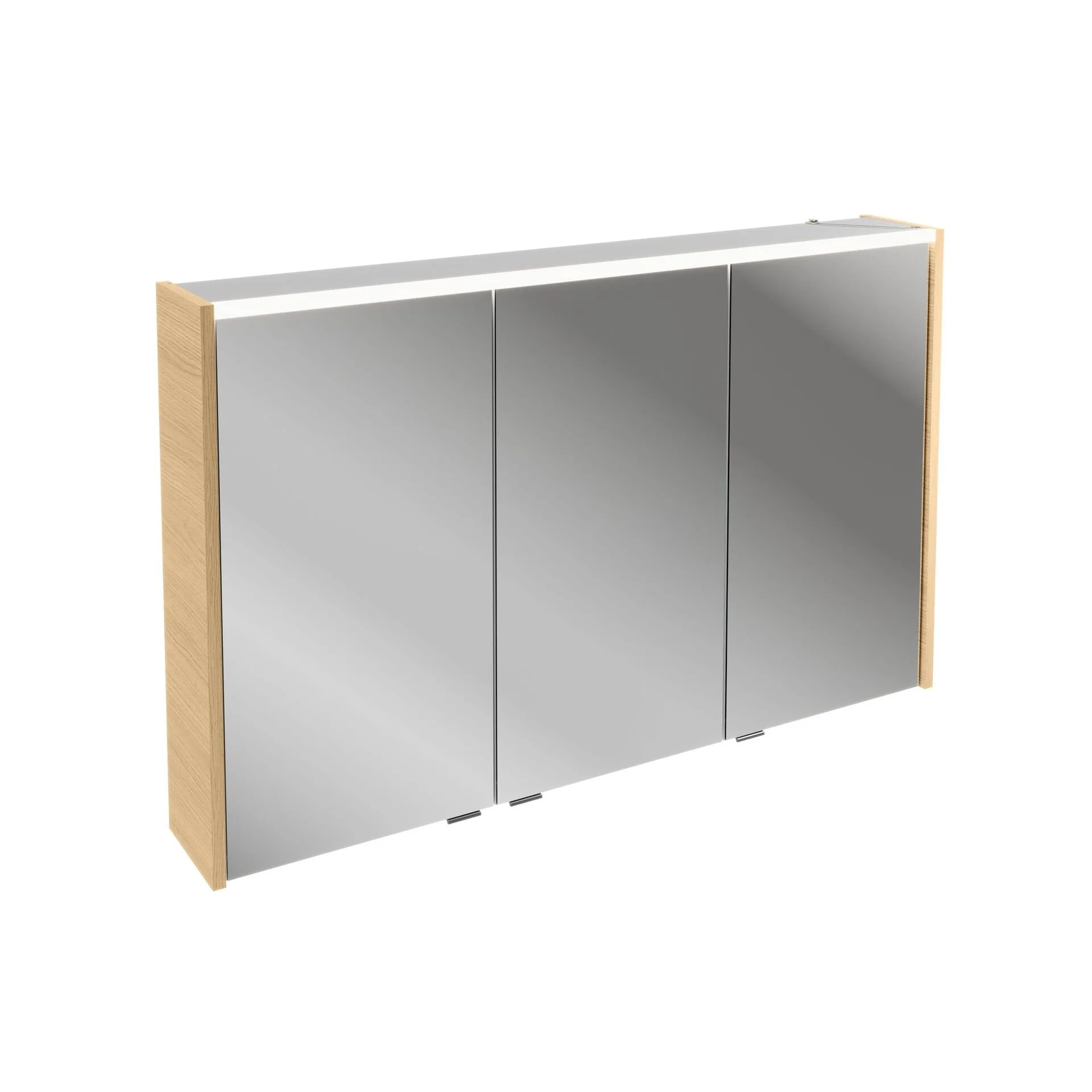 FACKELMANN B.ROUND LED Spiegelschrank 110 cm breit, Braun
