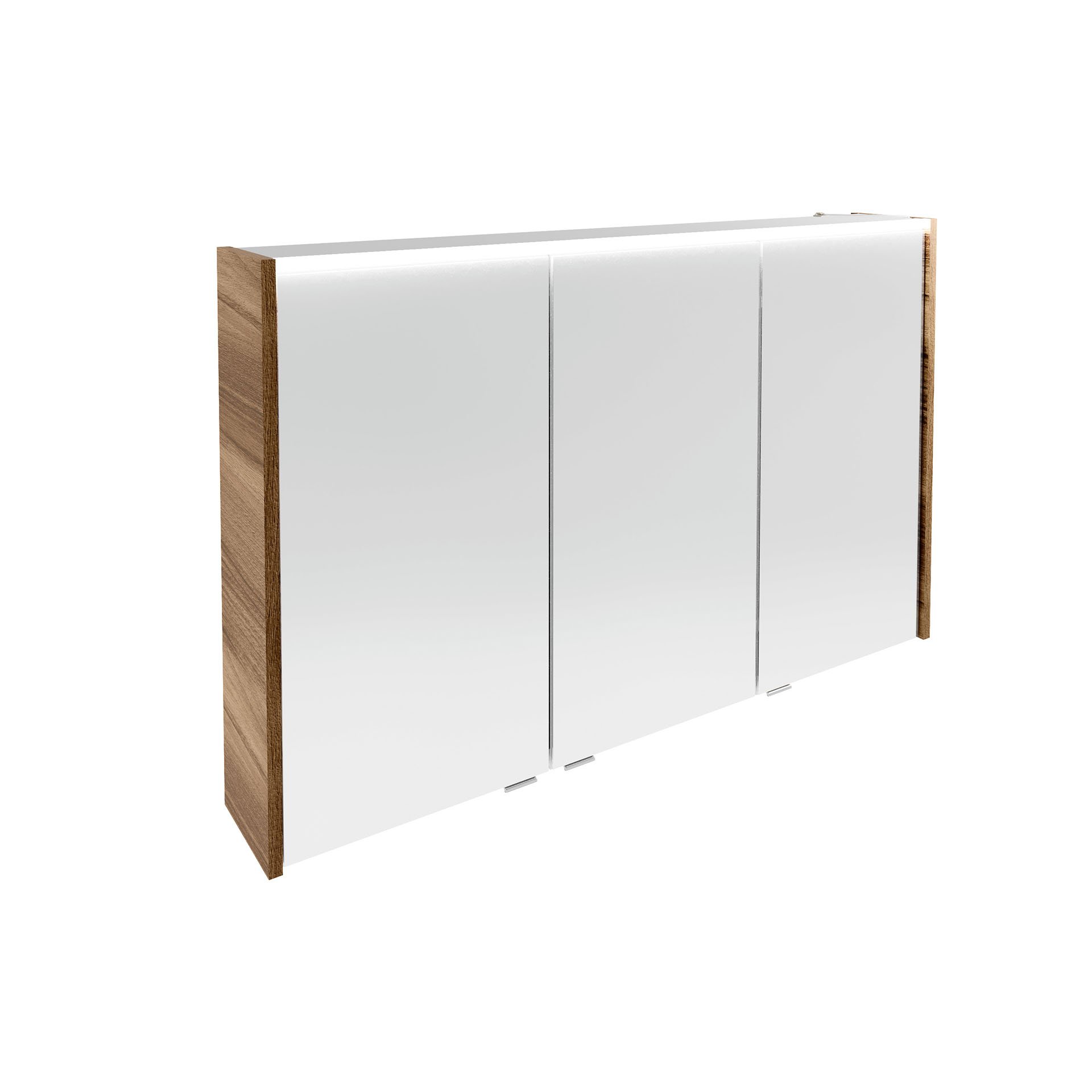 Fackelmann VERONA LED Spiegelschrank 110 cm, Braun Dunkel