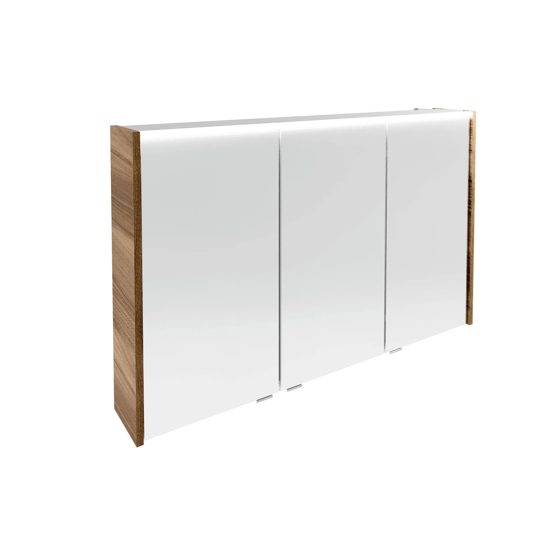 FACKELMANN VERONA LED Spiegelschrank 110 cm breit, Braun Dunkel