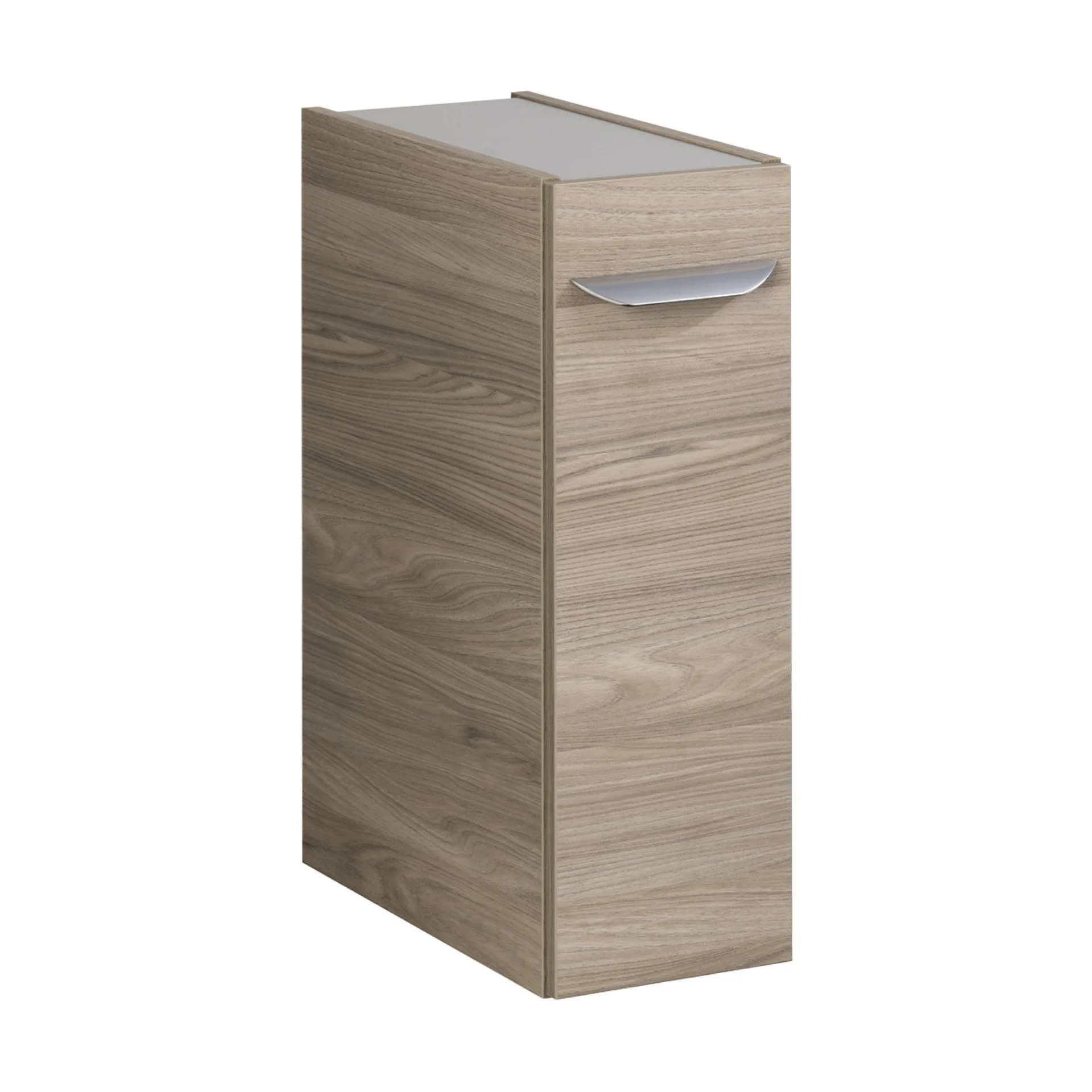 FACKELMANN LUXOR Unterschrank mit Apothekerauszug 20 cm breit, Braun hell