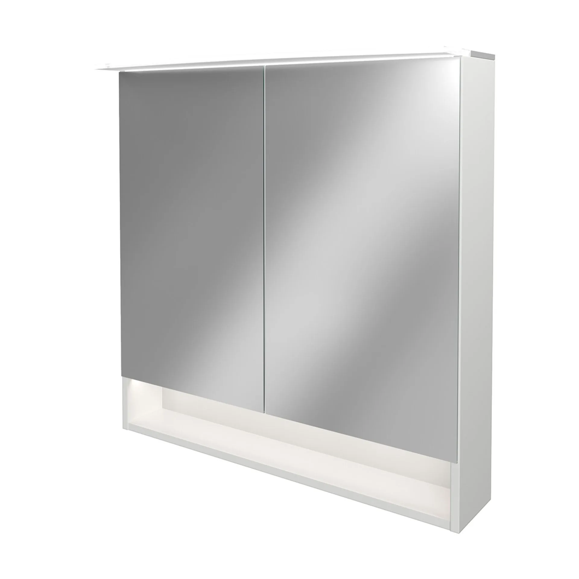 FACKELMANN B.STYLE LED Spiegelschrank 80 cm breit, Weiß