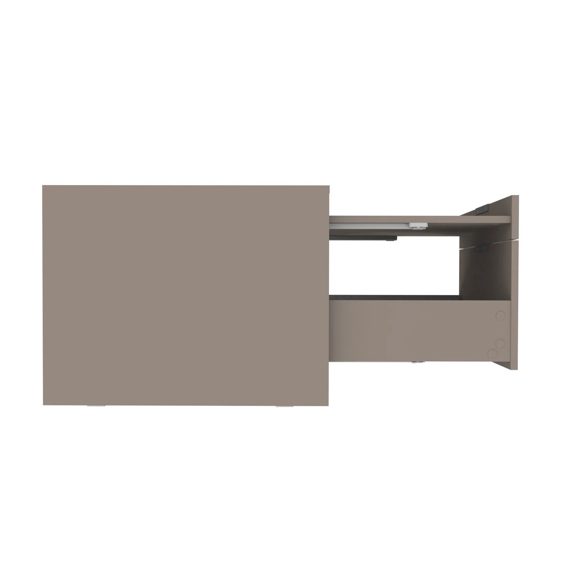 FACKELMANN Unterbauschrank 52 cm breit, Grau, Schublade + Auszug, mit Füßen