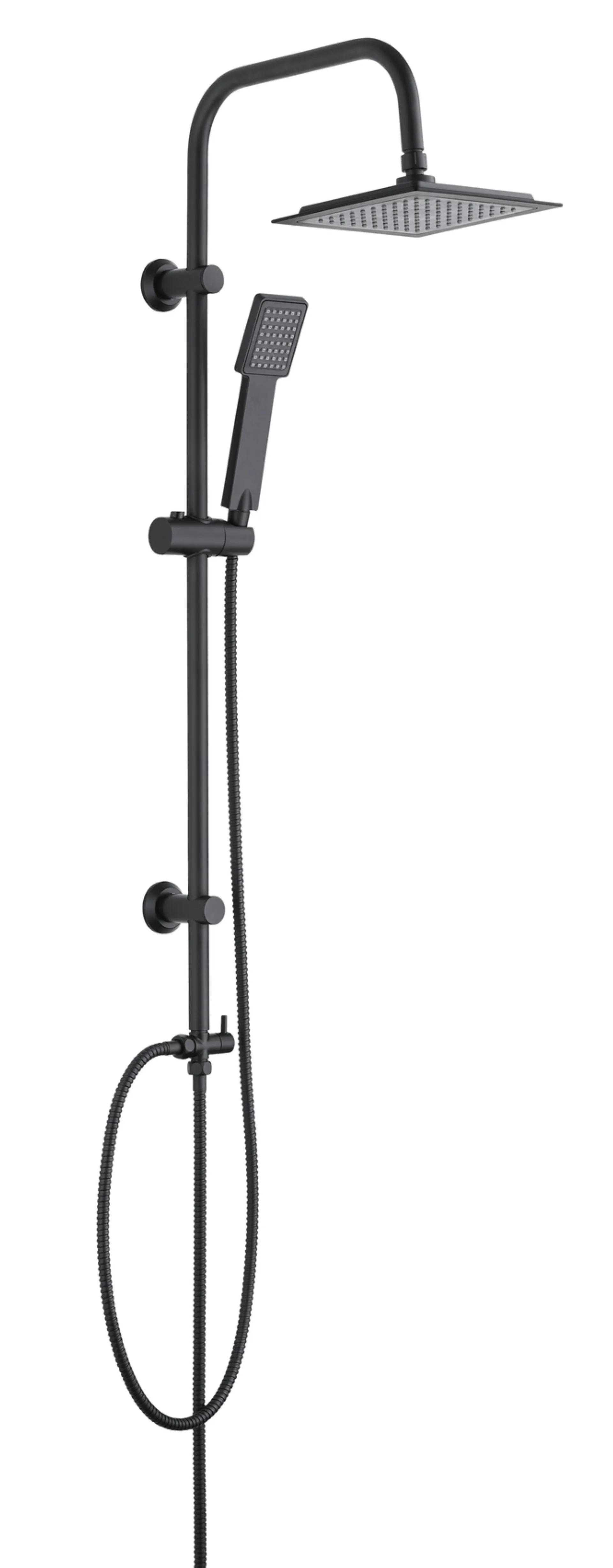 WENKO QUADRO Duschsystem, Schwarz matt